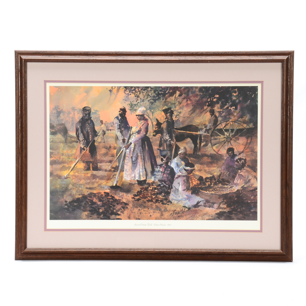 Virginia Fouche Bolton Limited Edition Offset Lithograph "Sweet Potato