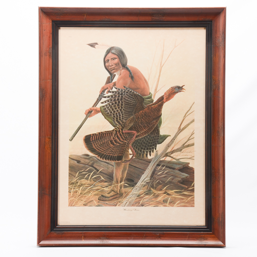 John Ruthven Limited Edition Offset Lithograph Print "Wandering Brave