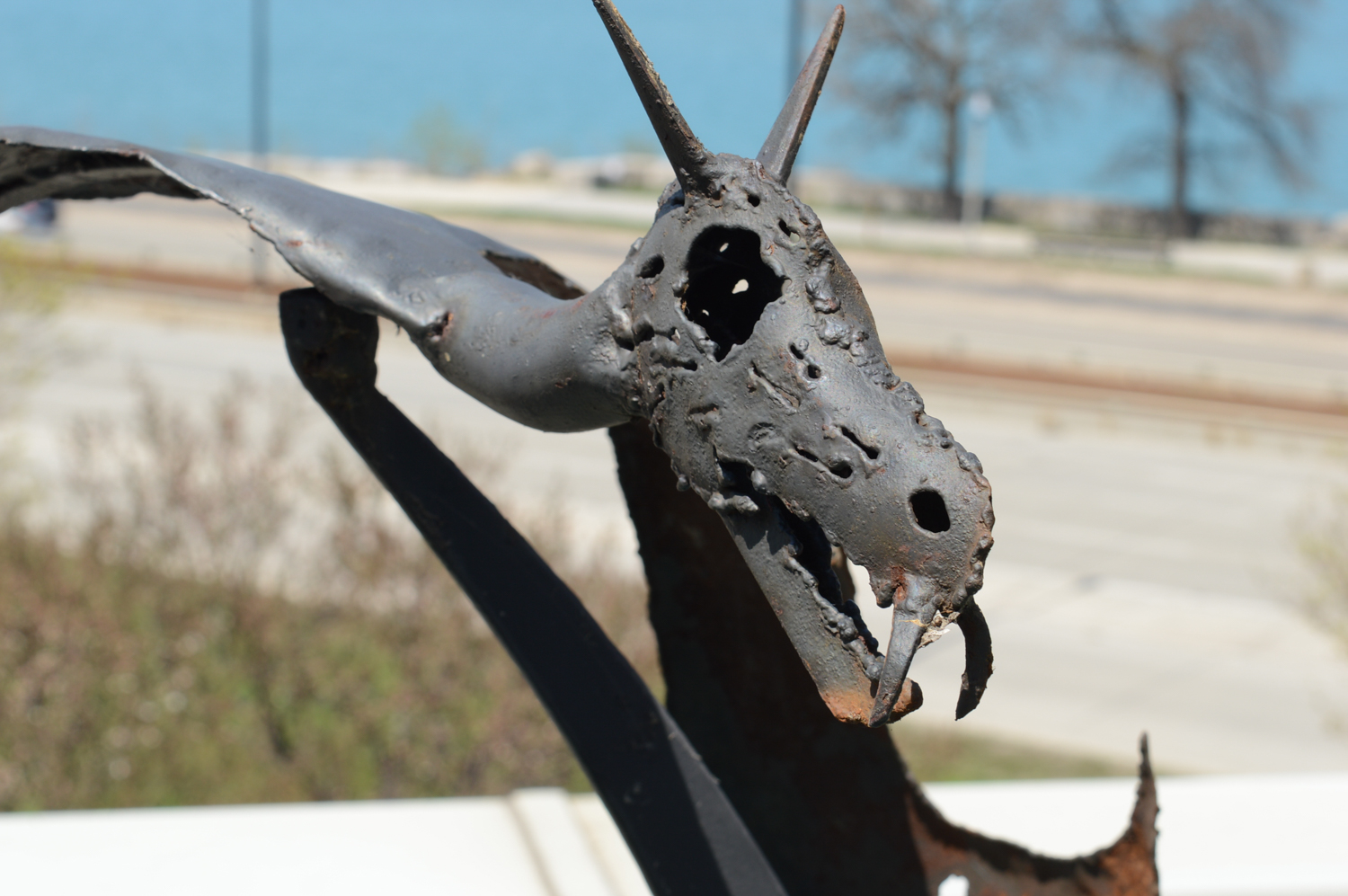 Ellis Nelson Metal Sculpture of a Dragon EBTH