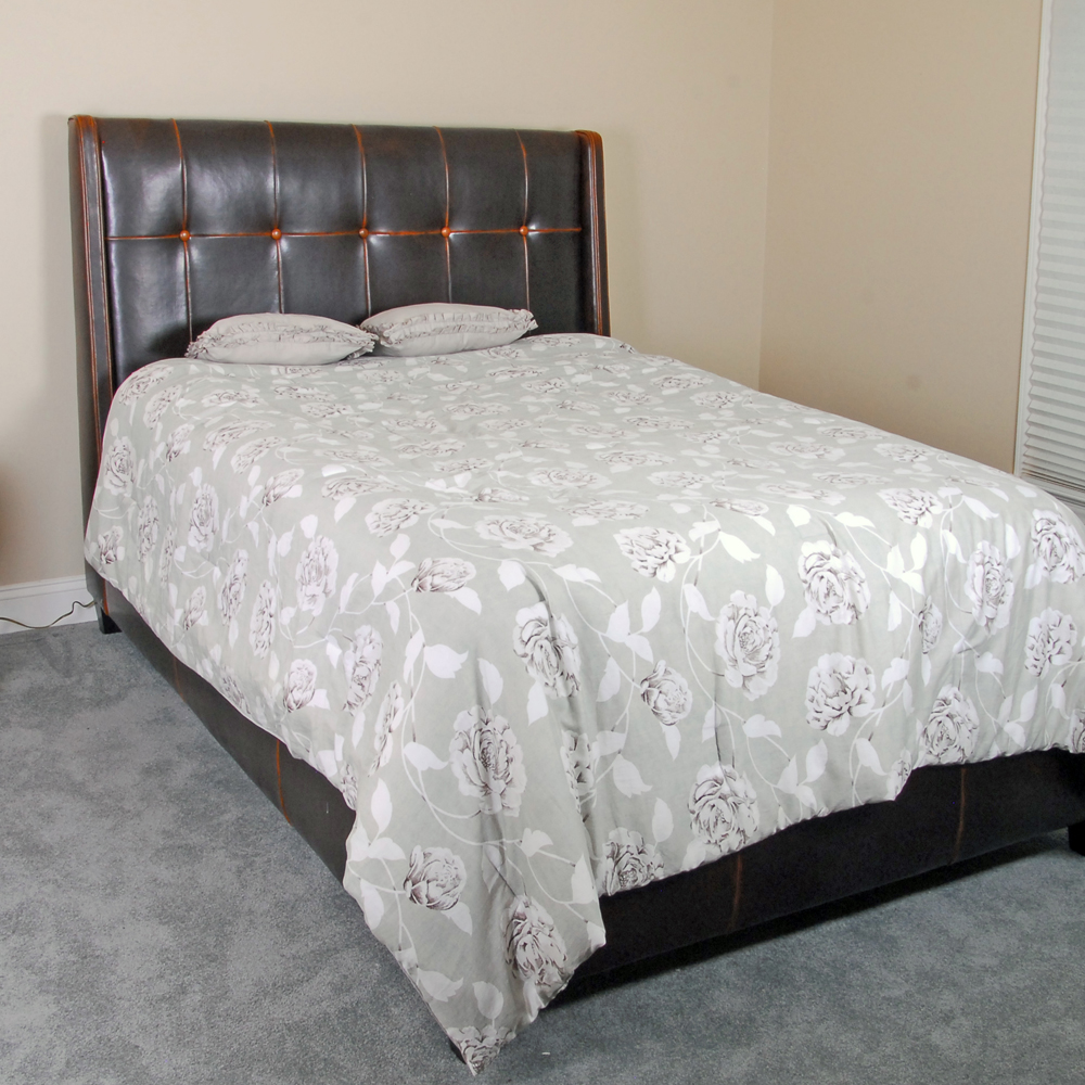 Faux Leather Upholstered Queen Size Bed Frame EBTH