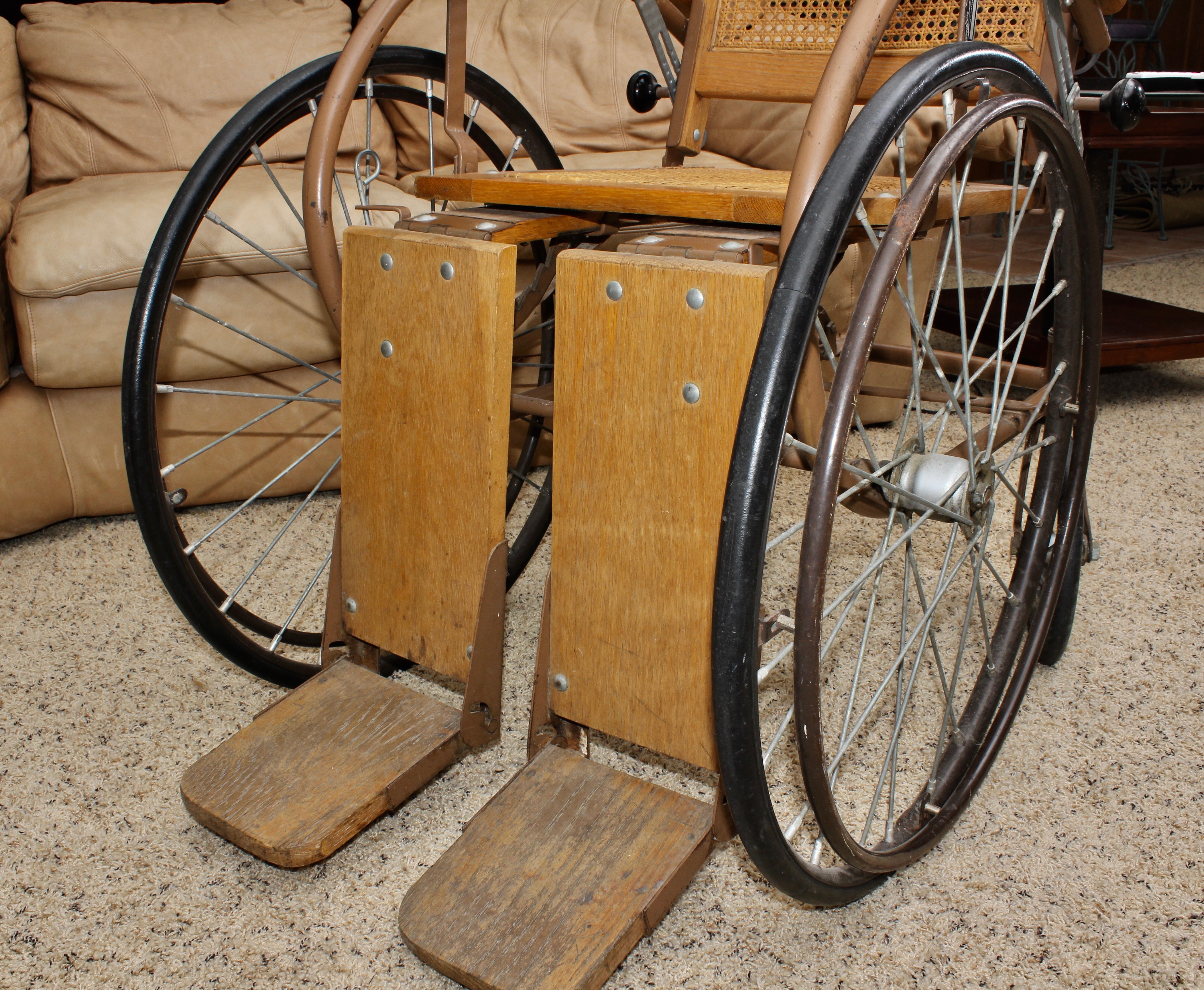 Antique Oak Wood Wheelchair EBTH