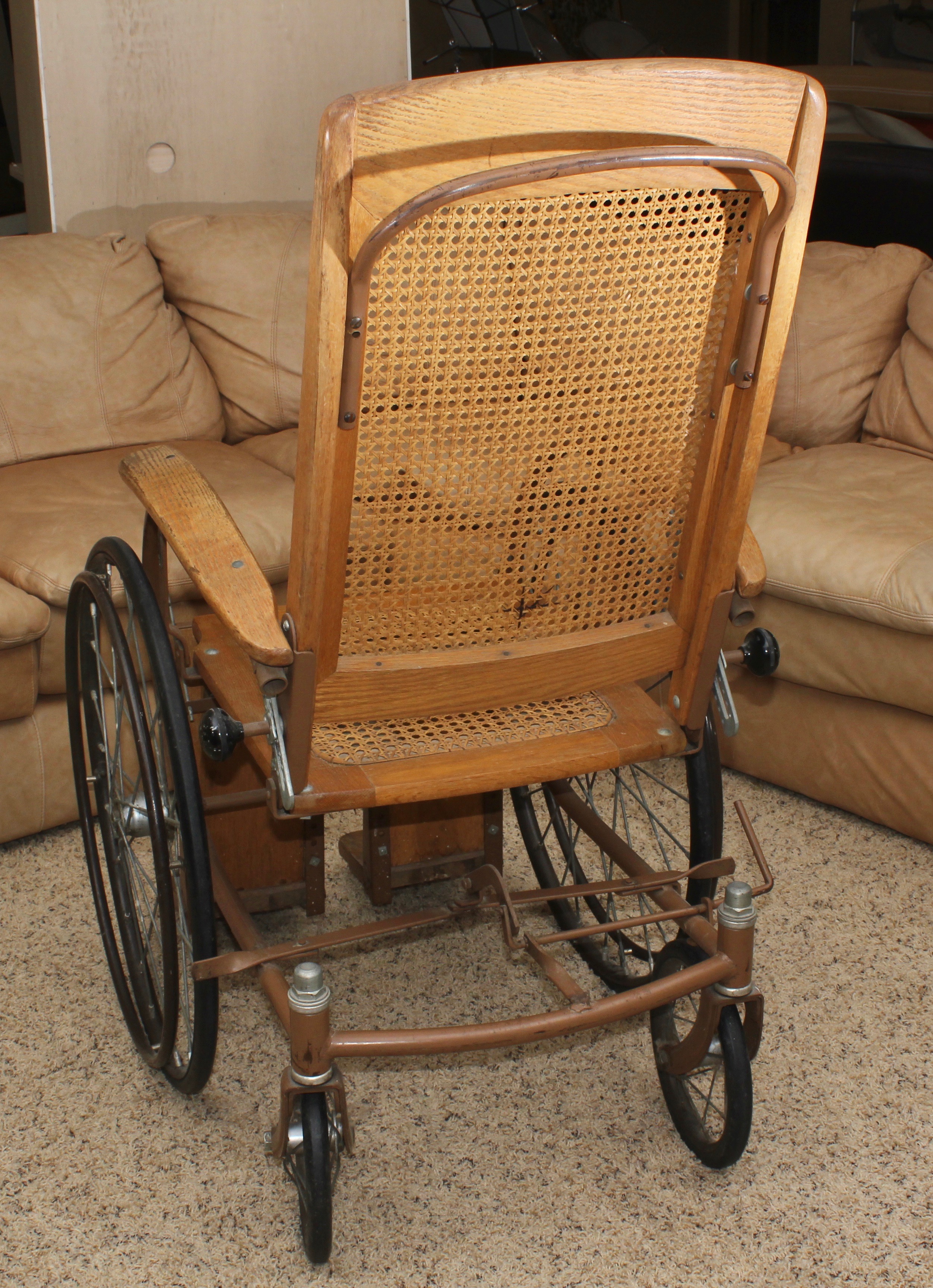 Antique Oak Wood Wheelchair EBTH