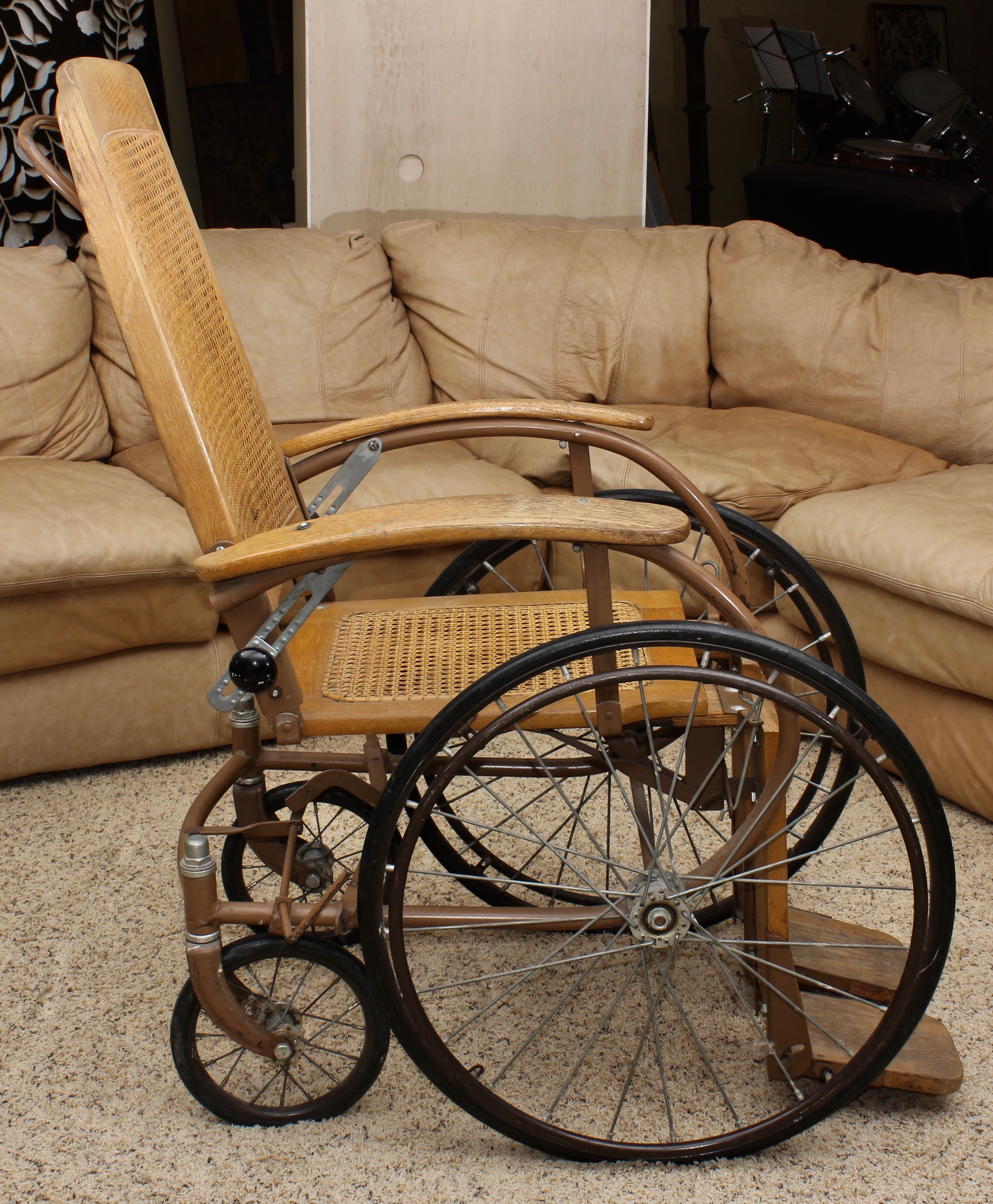 Antique Oak Wood Wheelchair EBTH