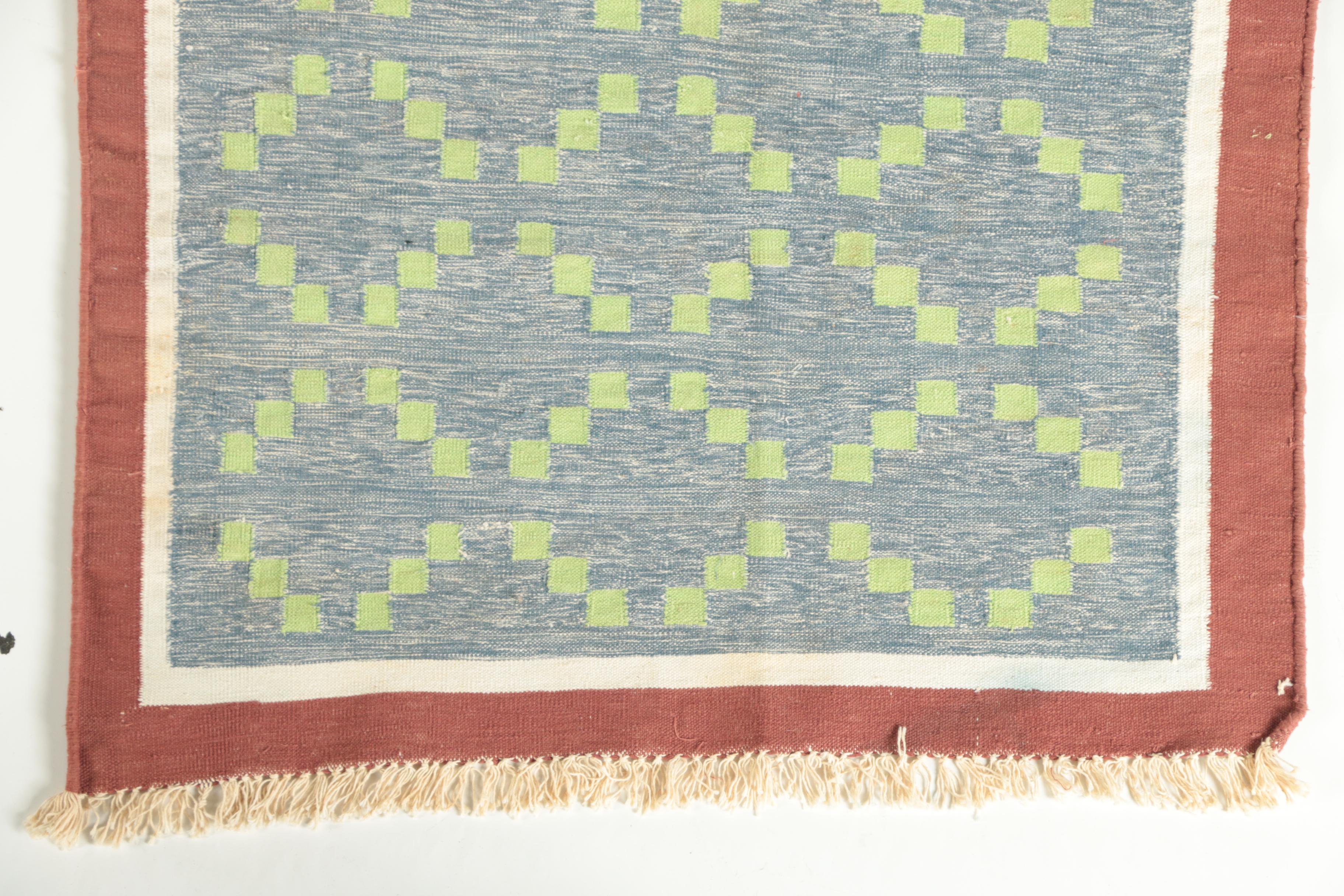 Handwoven Indian Wool Dhurrie Runner EBTH