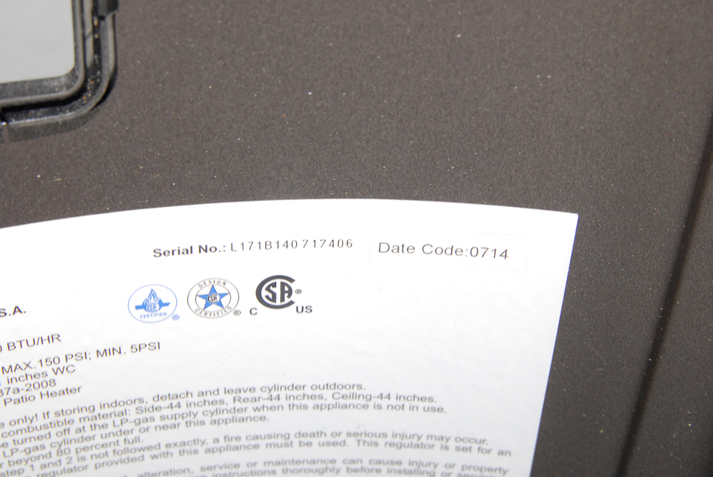 LG Sourcing Inc. Gas Patio Heater EBTH