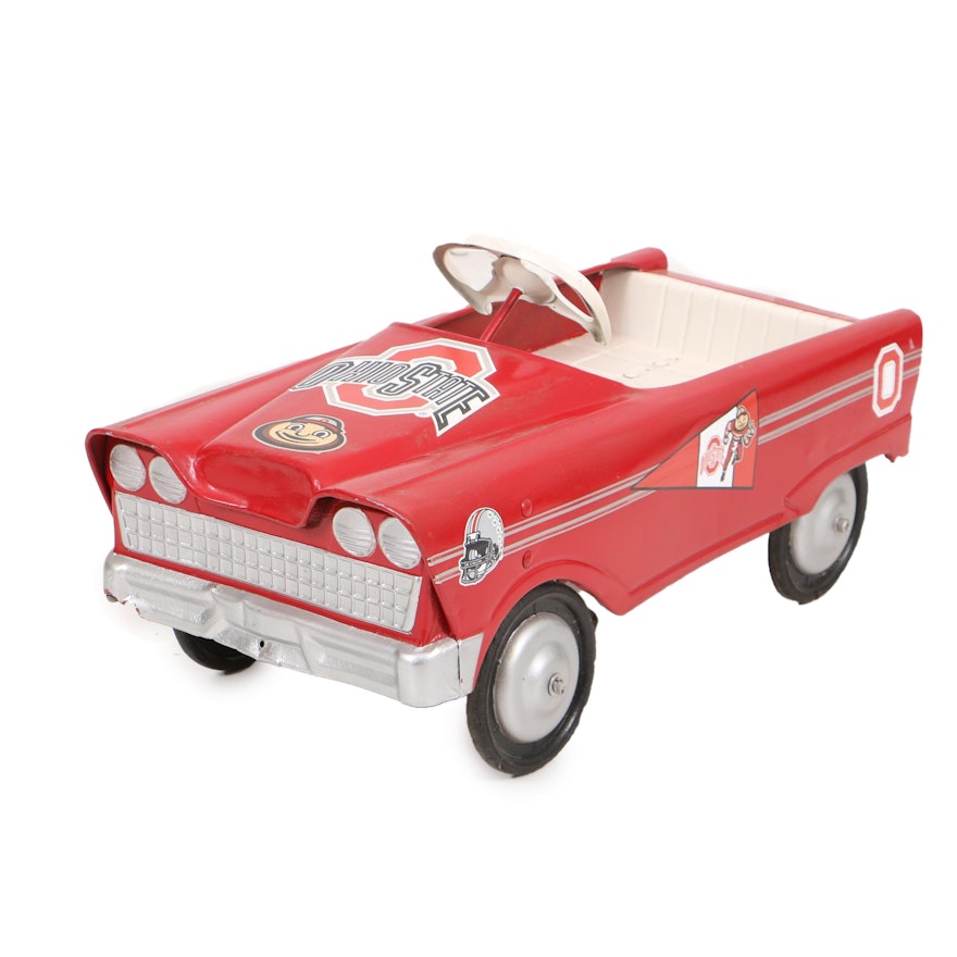 Painted Iron Ohio State Themed Kid's Pedal Car