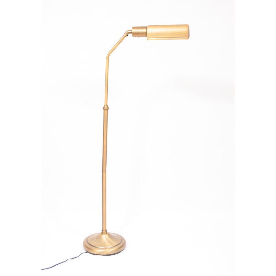 Ott Lite Adjustable Brass Floor Reading Lamp