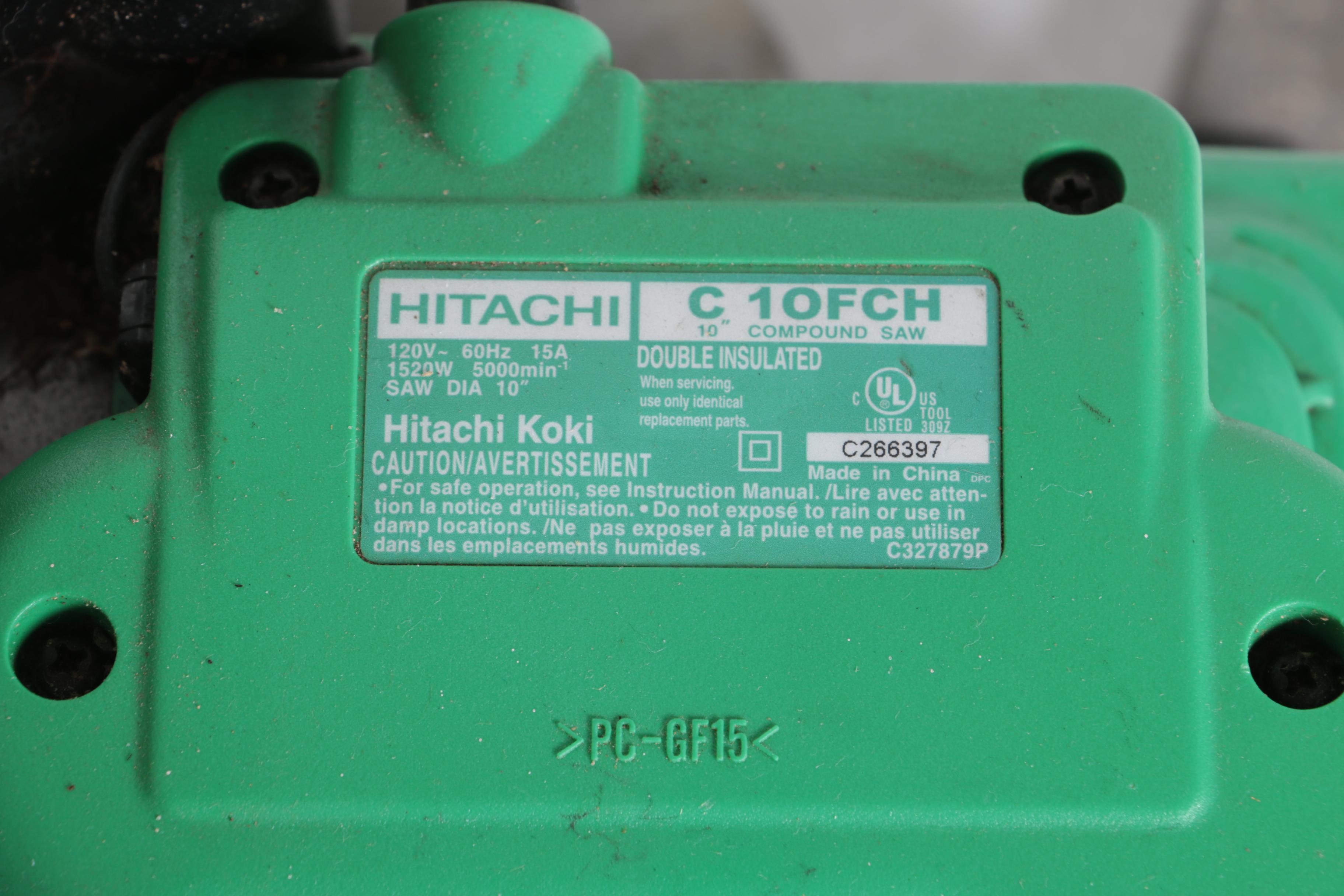 Hitachi C10FCH LaserGuided Compound Miter Saw EBTH