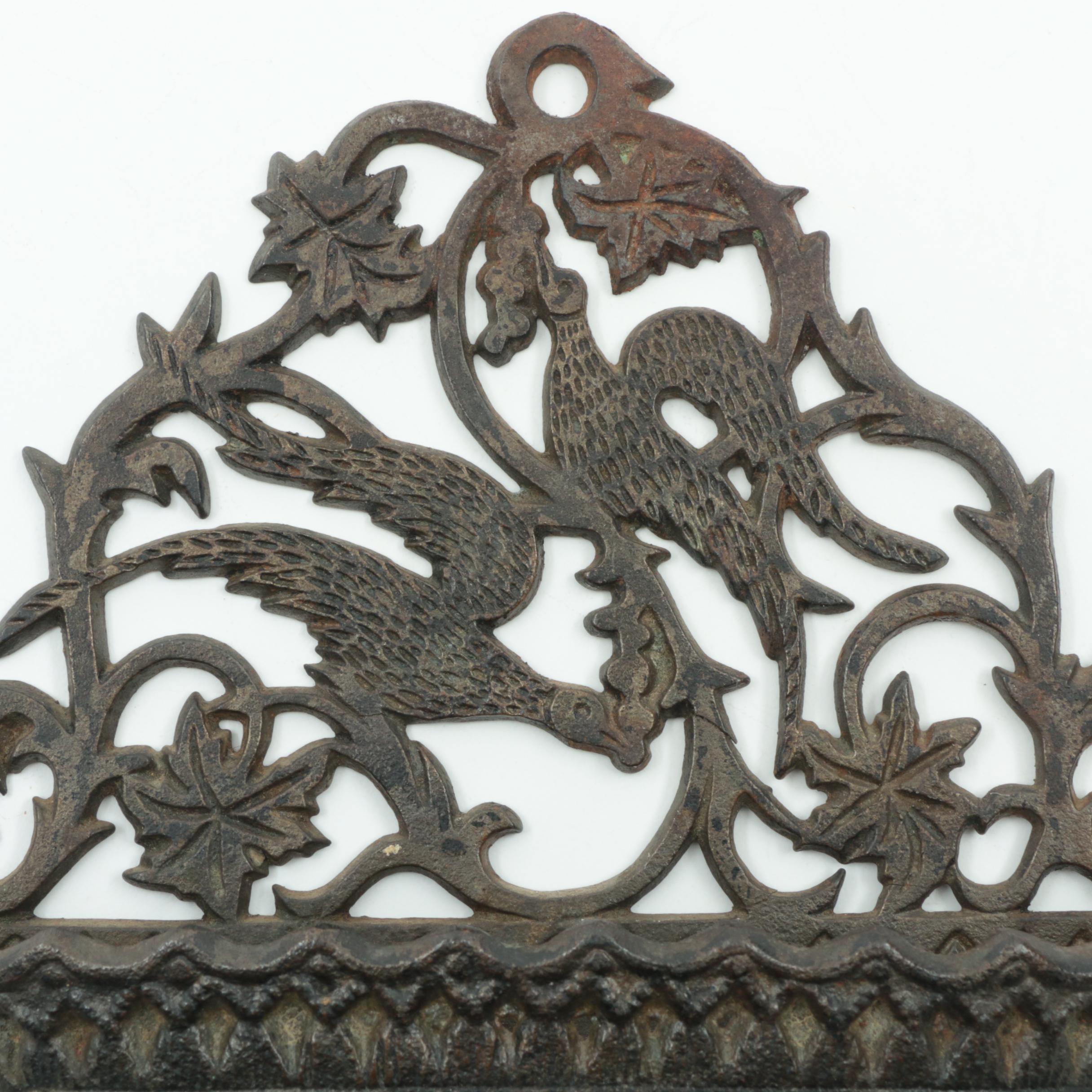 Antique Wall Mount Cast Iron Match Holder EBTH
