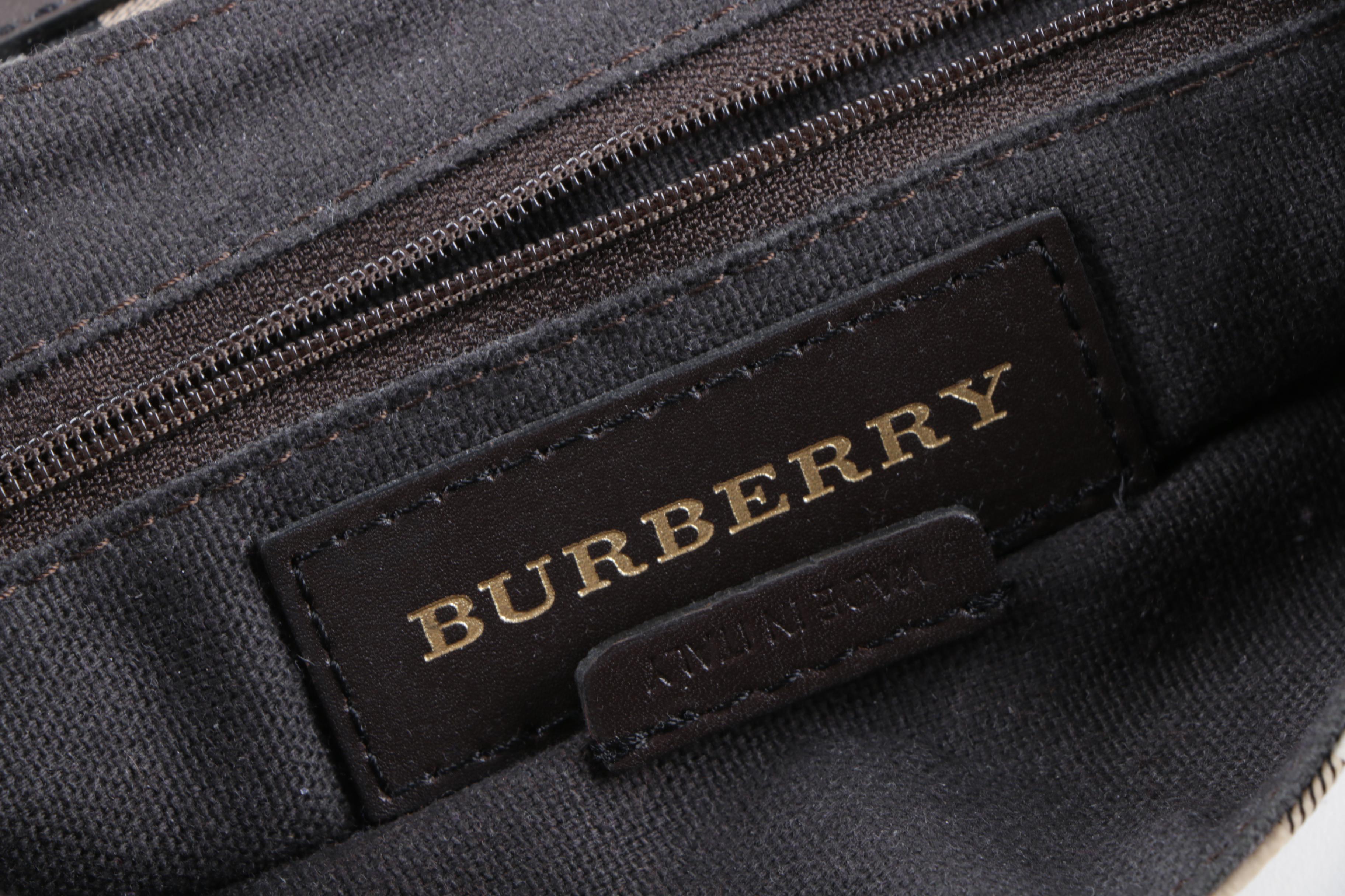 Burberry Haymarket Check Coated Canvas and Leather Messenger Bag EBTH