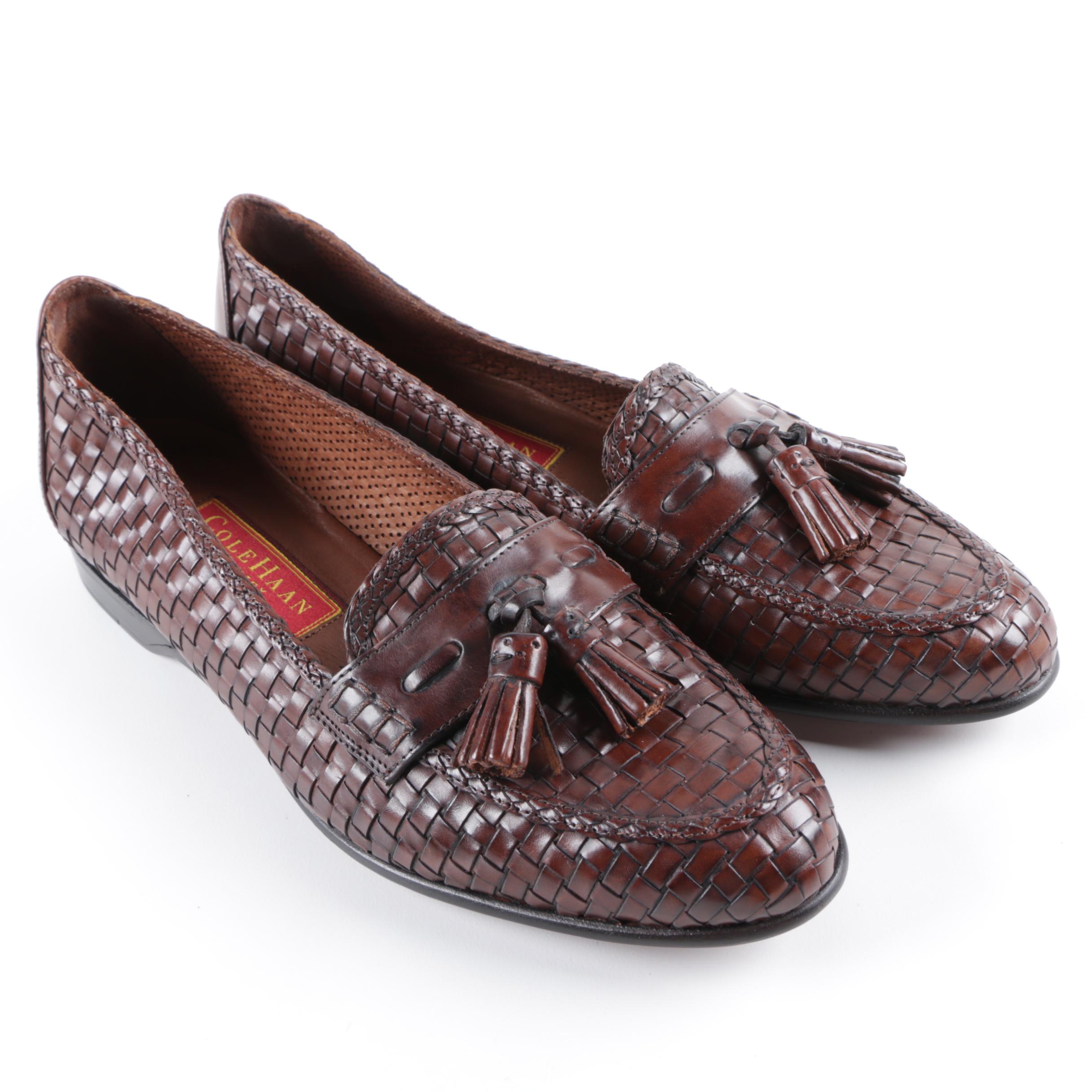 Women's Cole Haan Brown Woven Leather 