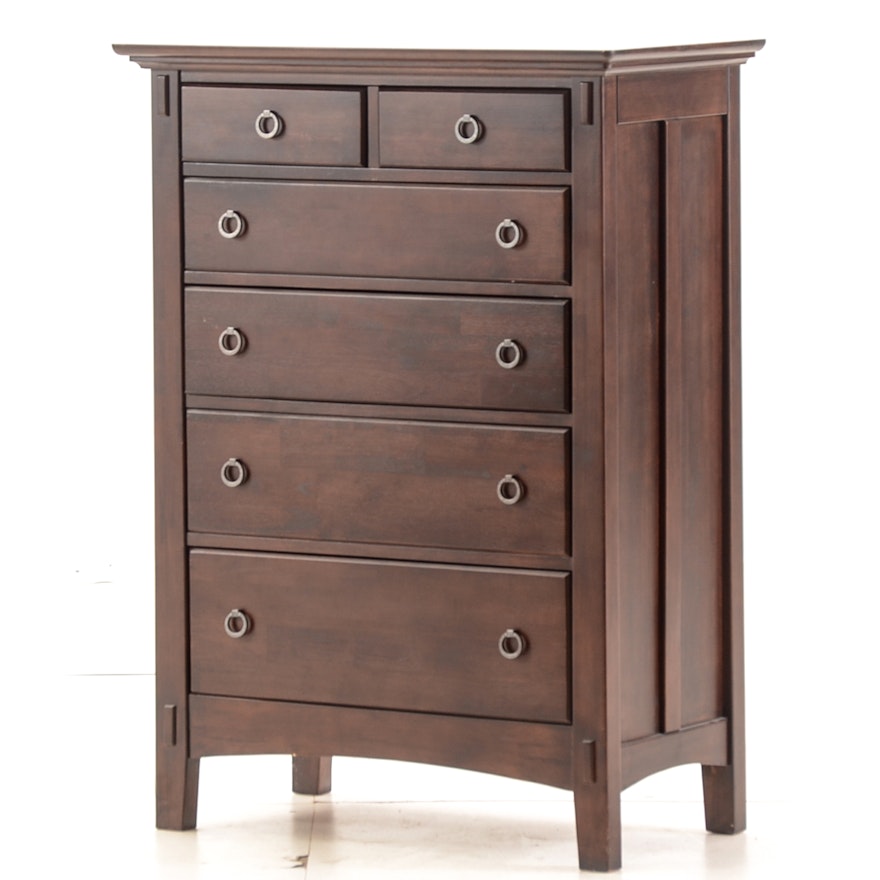 Mission Style Chest Of Drawers By American Signature Furniture Ebth