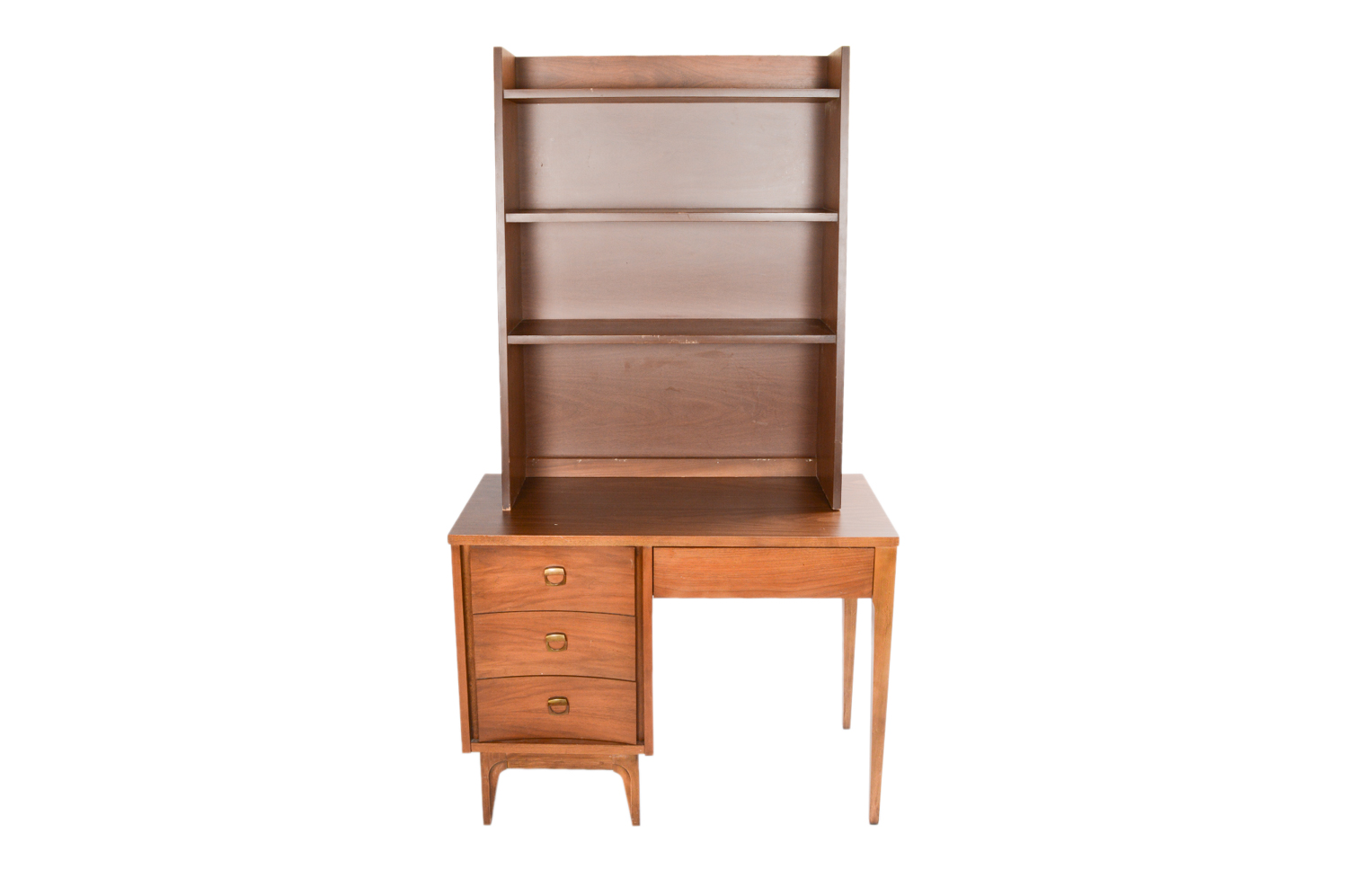 Mid Century Modern Walnut Desk With Hutch Ebth