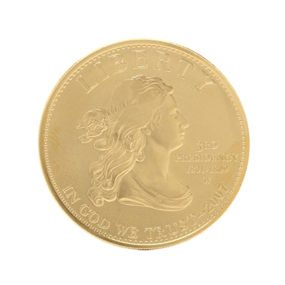 2007-W First Spouse Thomas Jefferson's Liberty $10 Gold Bullion Coin