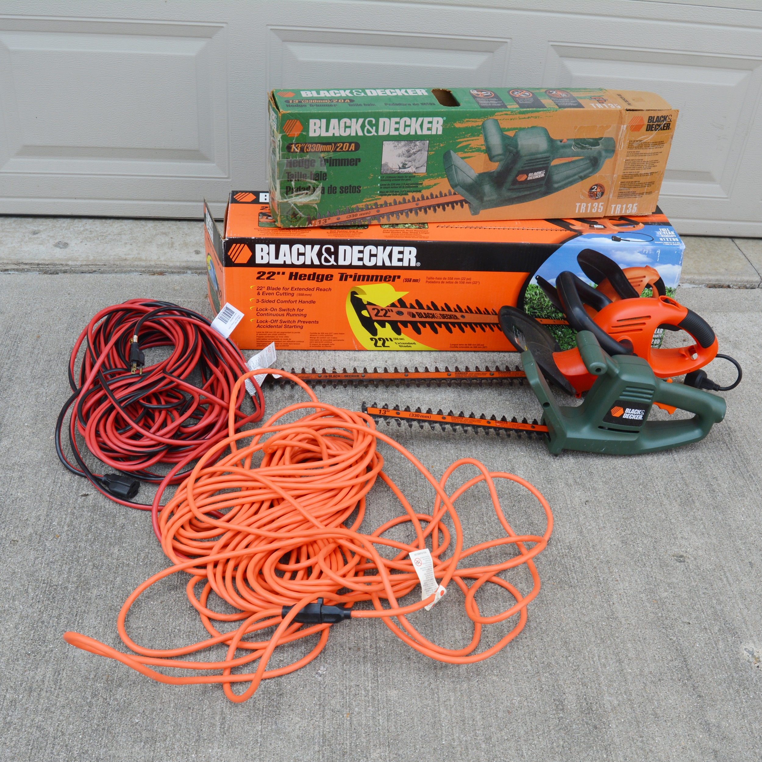 Black and Decker Hedge Trimmers and Extension Cords EBTH