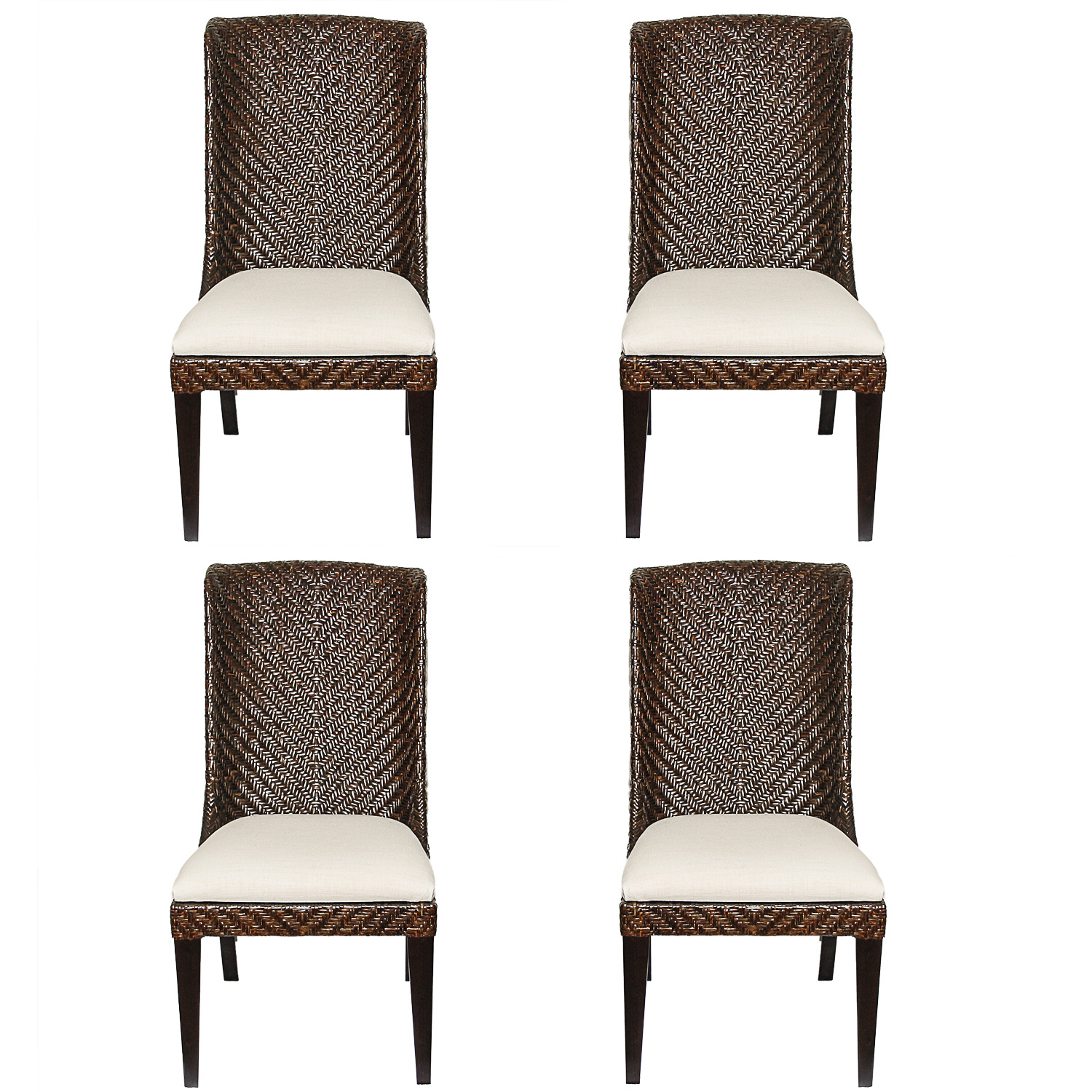 Woven Dining Chairs By Bassett Furniture Ebth