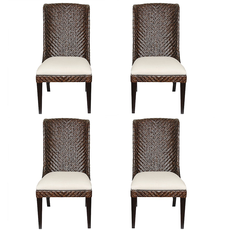 Woven Dining Chairs By Bassett Furniture Ebth