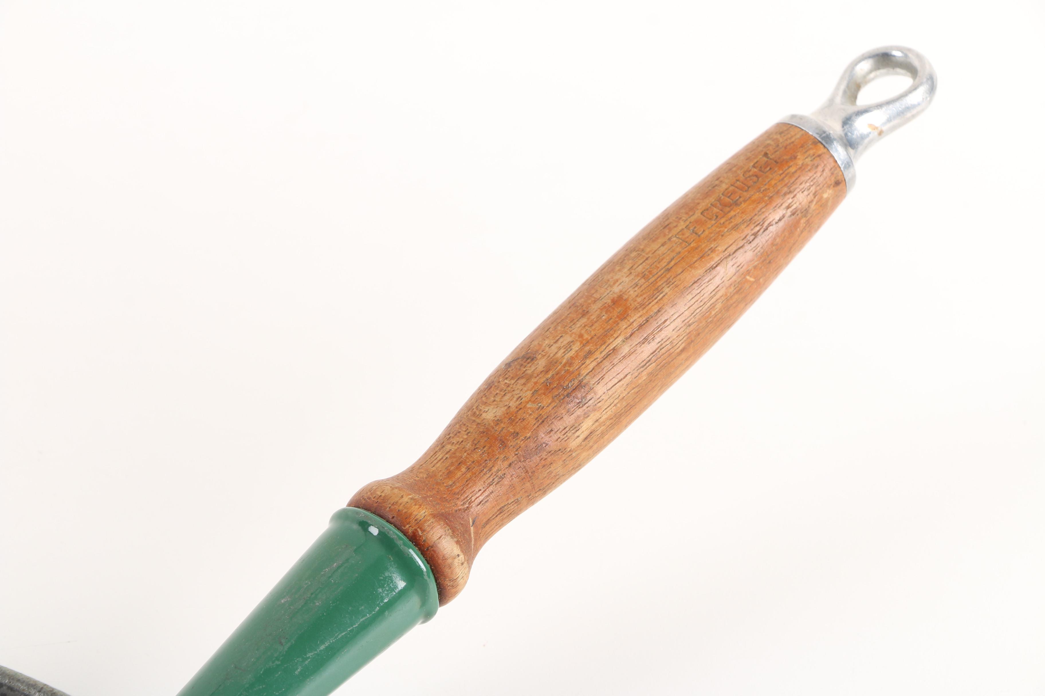 French Le Creuset Skillet with Wooden Handle EBTH