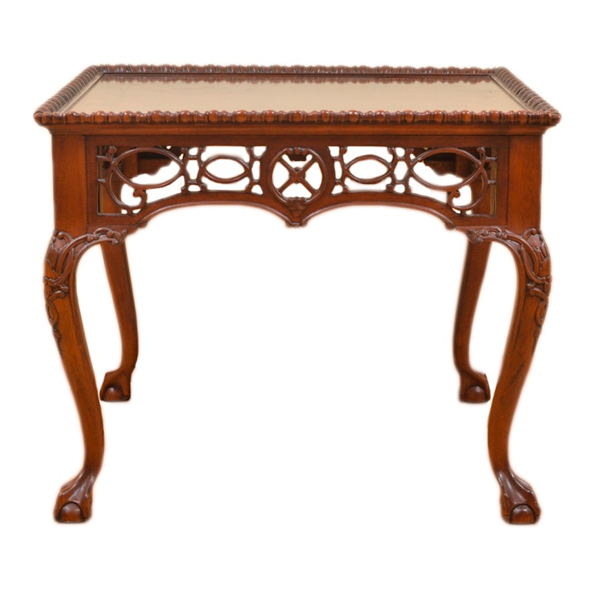 Vintage Chippendale Style Carved And Pierced Side Table By Vintage Chippendale Style Carved And Pierced Side Table By Wellington Hall