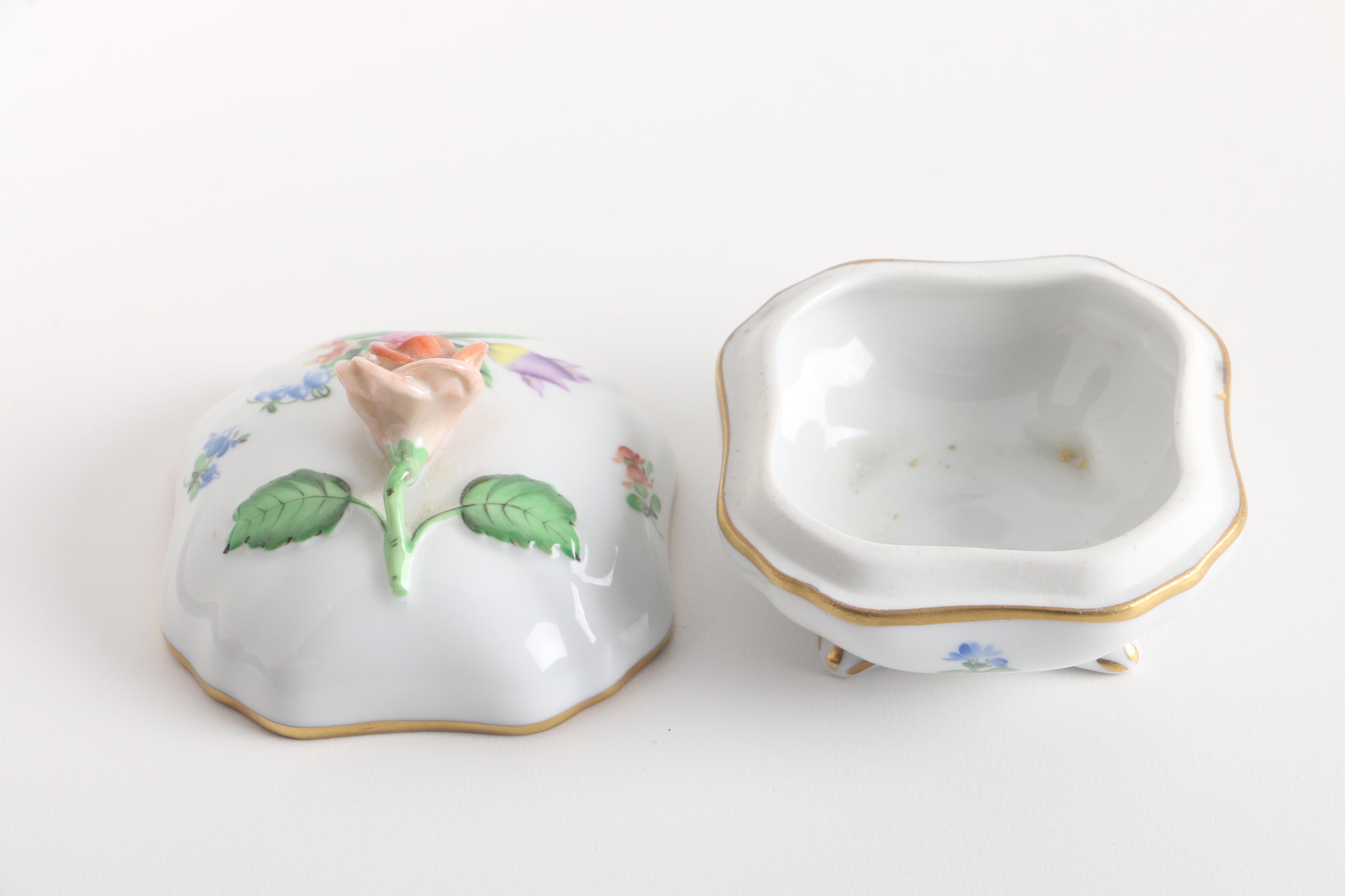 Herend Hungary Porcelain Trinket Boxes EBTH