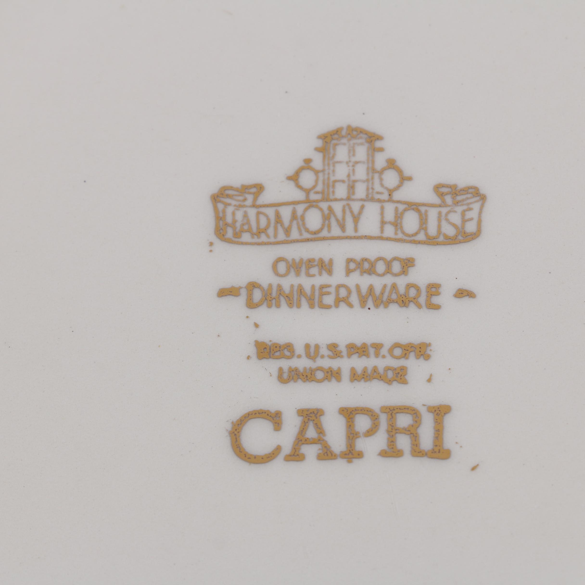 Vintage Harmony House "Capri" Dinnerware EBTH