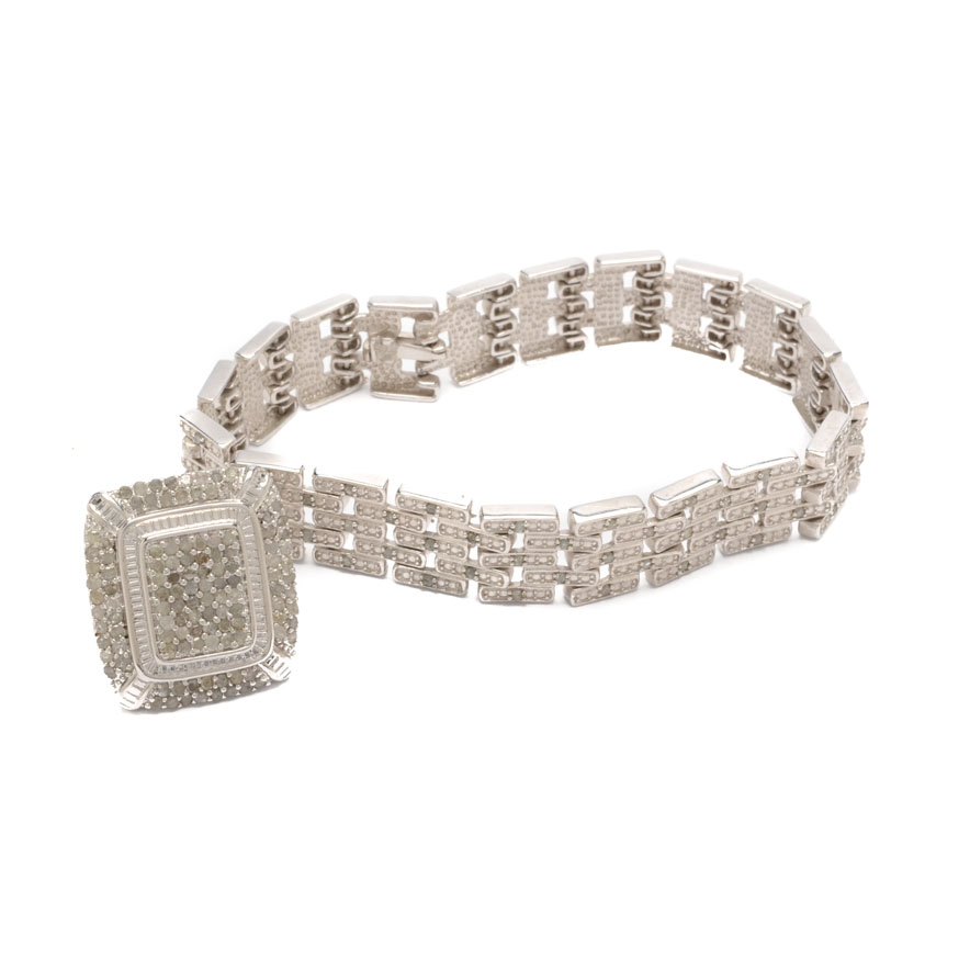 Diamond Costume Jewelry Set EBTH