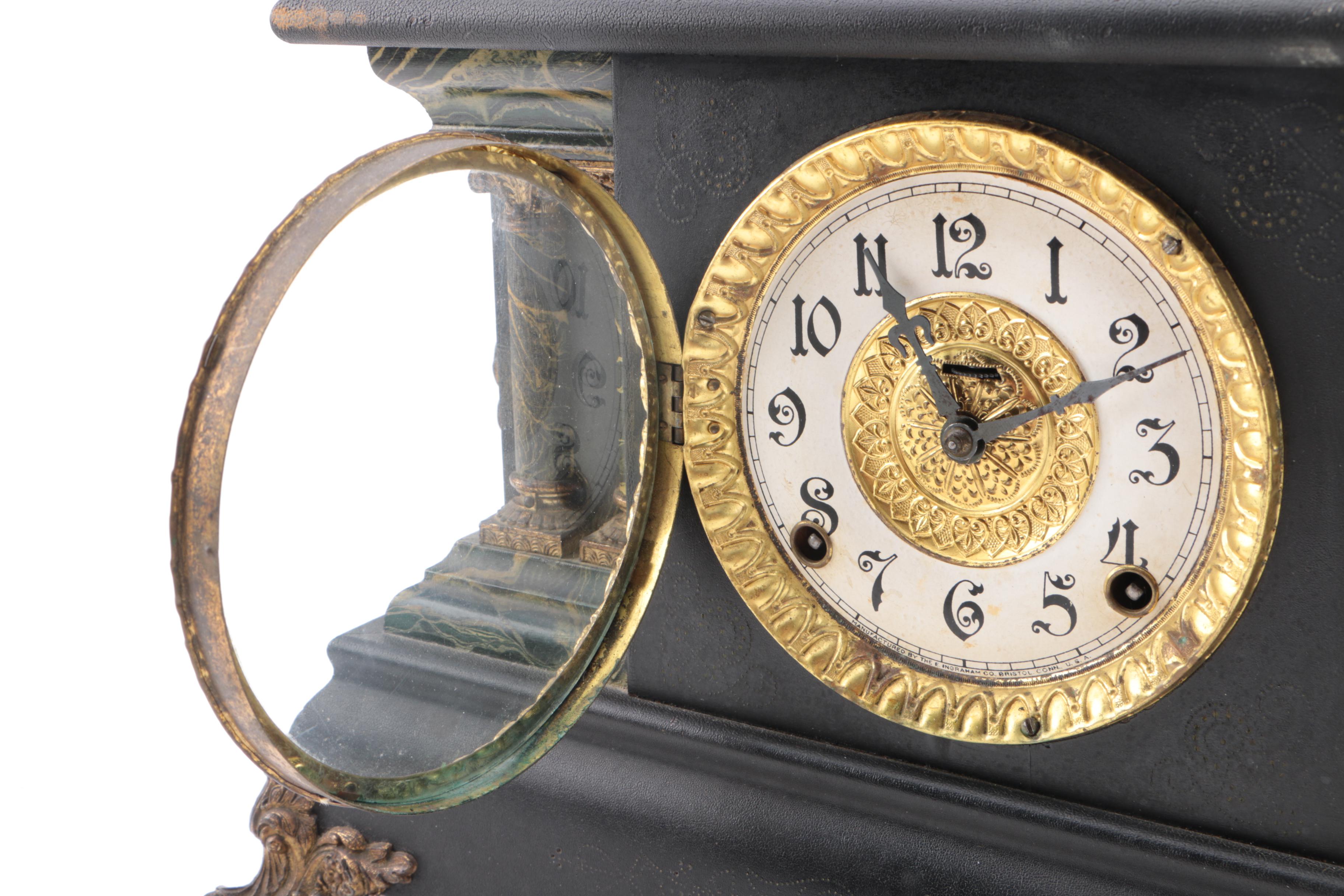 Antique E. Ingraham Clock Co. "Adrian" Adamantine Style Clock EBTH