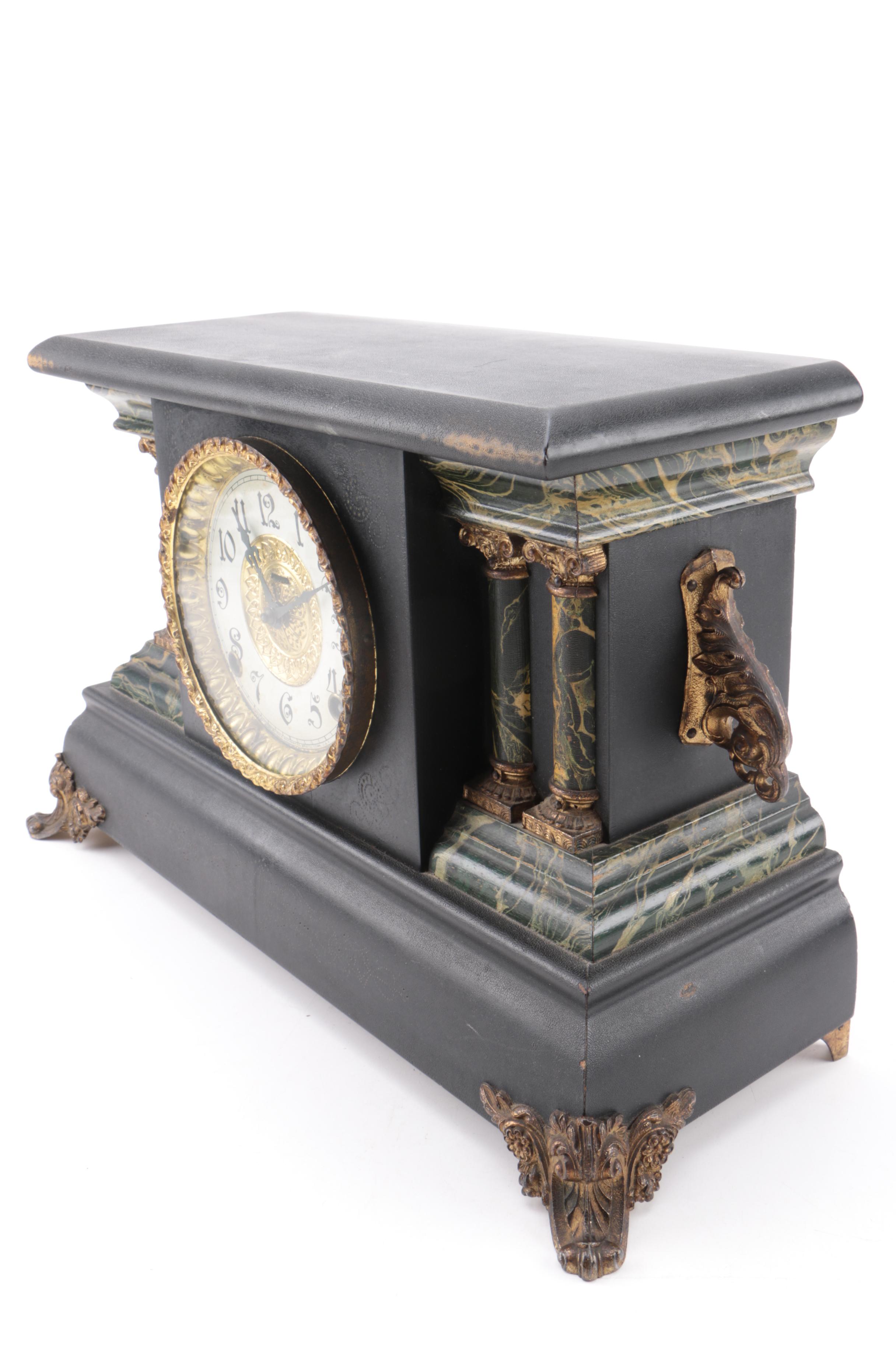 Antique E. Ingraham Clock Co. "Adrian" Adamantine Style Clock EBTH