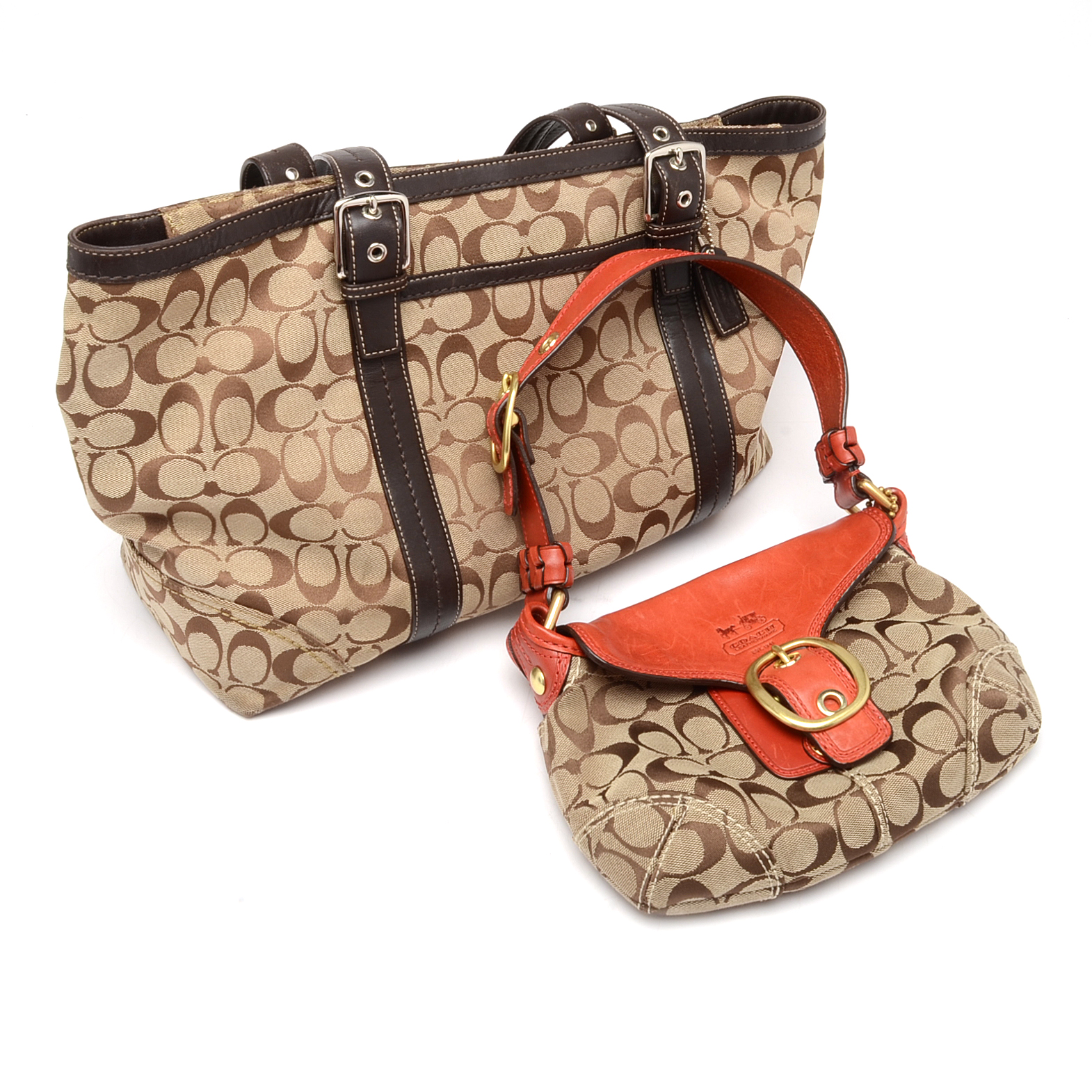 Coach Signature Jacquard Handbags EBTH