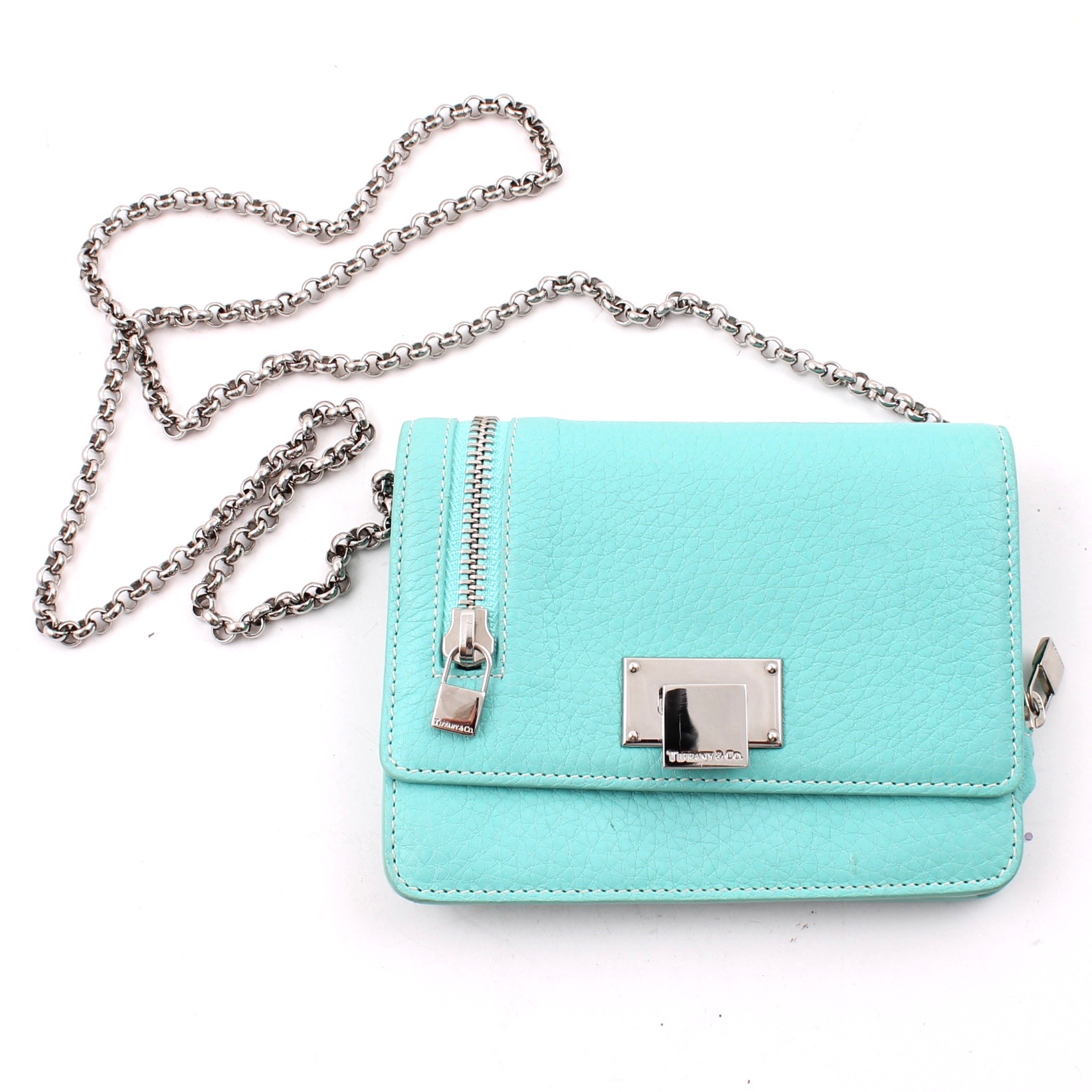 Tiffany & Co. Blue Leather Crossbody Bag EBTH