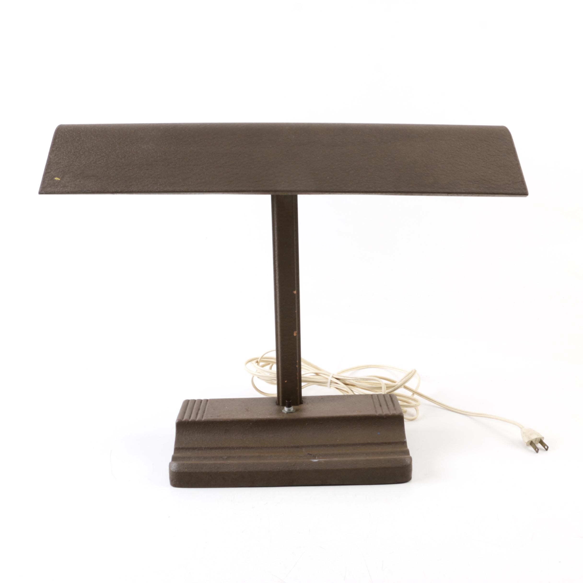Vintage Metal Industrial Fluorescent Desk Lamp Ebth
