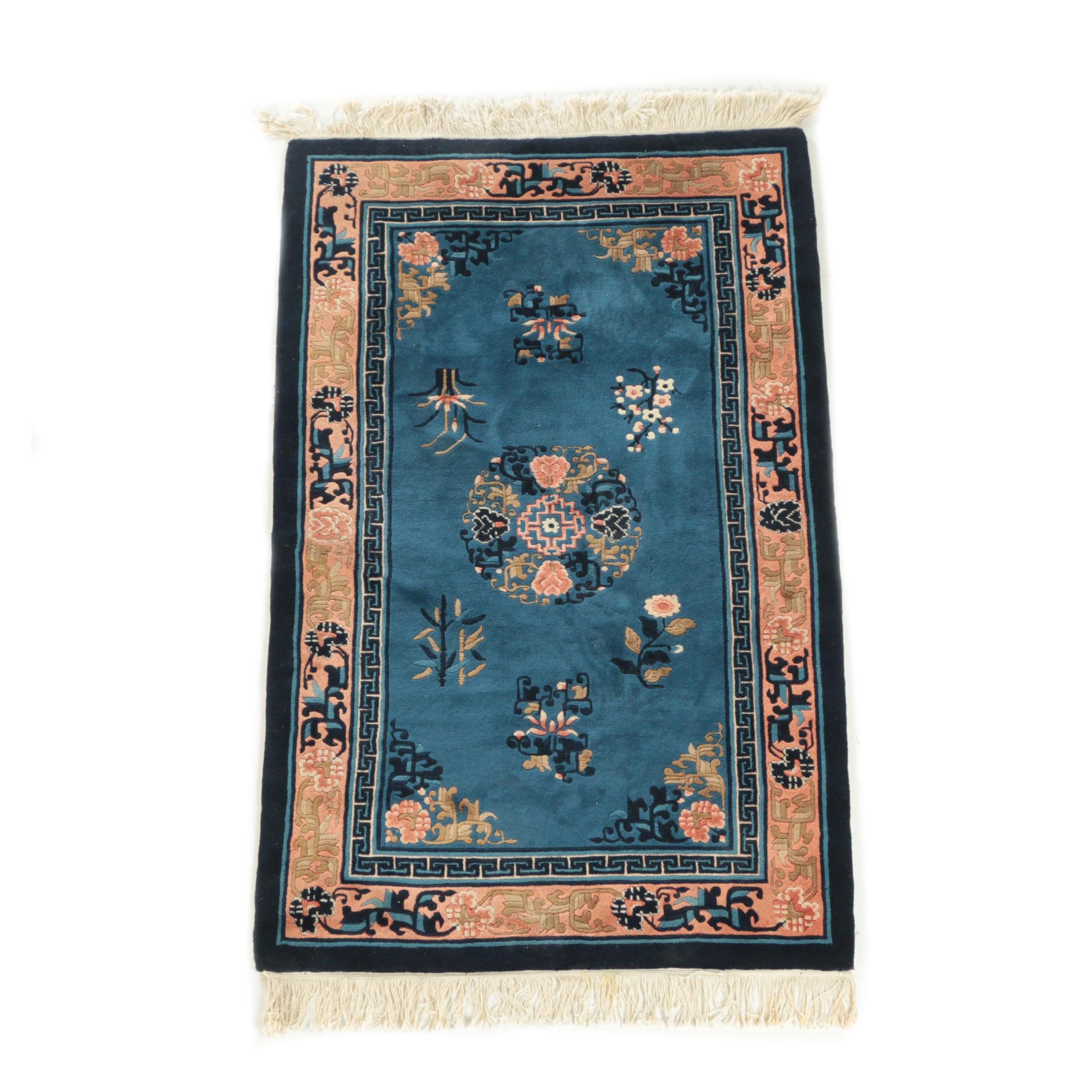 HandKnotted and Carved Chinese Wool Area Rug EBTH