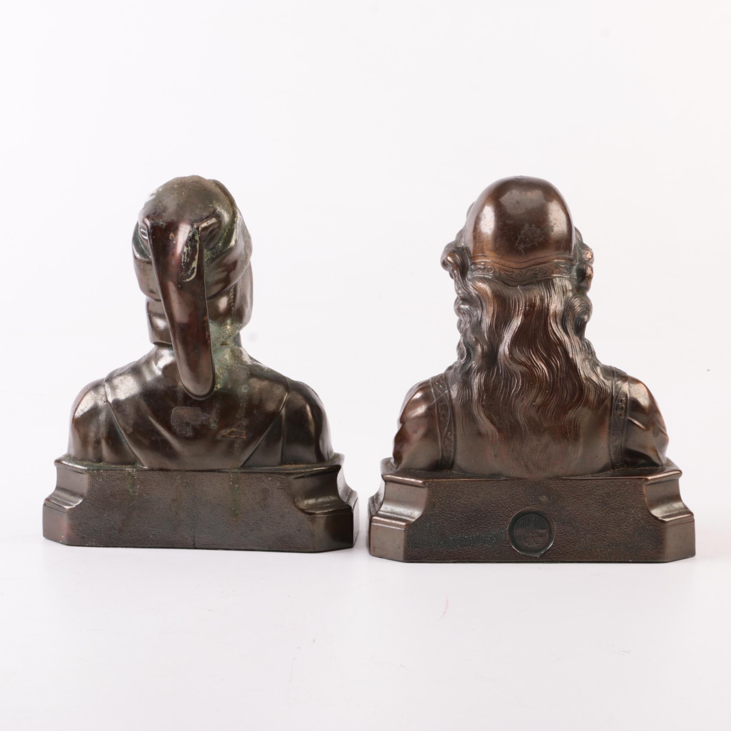 Armor Bronze Co. "Dante" and "Beatrice" Bronze Bookends EBTH