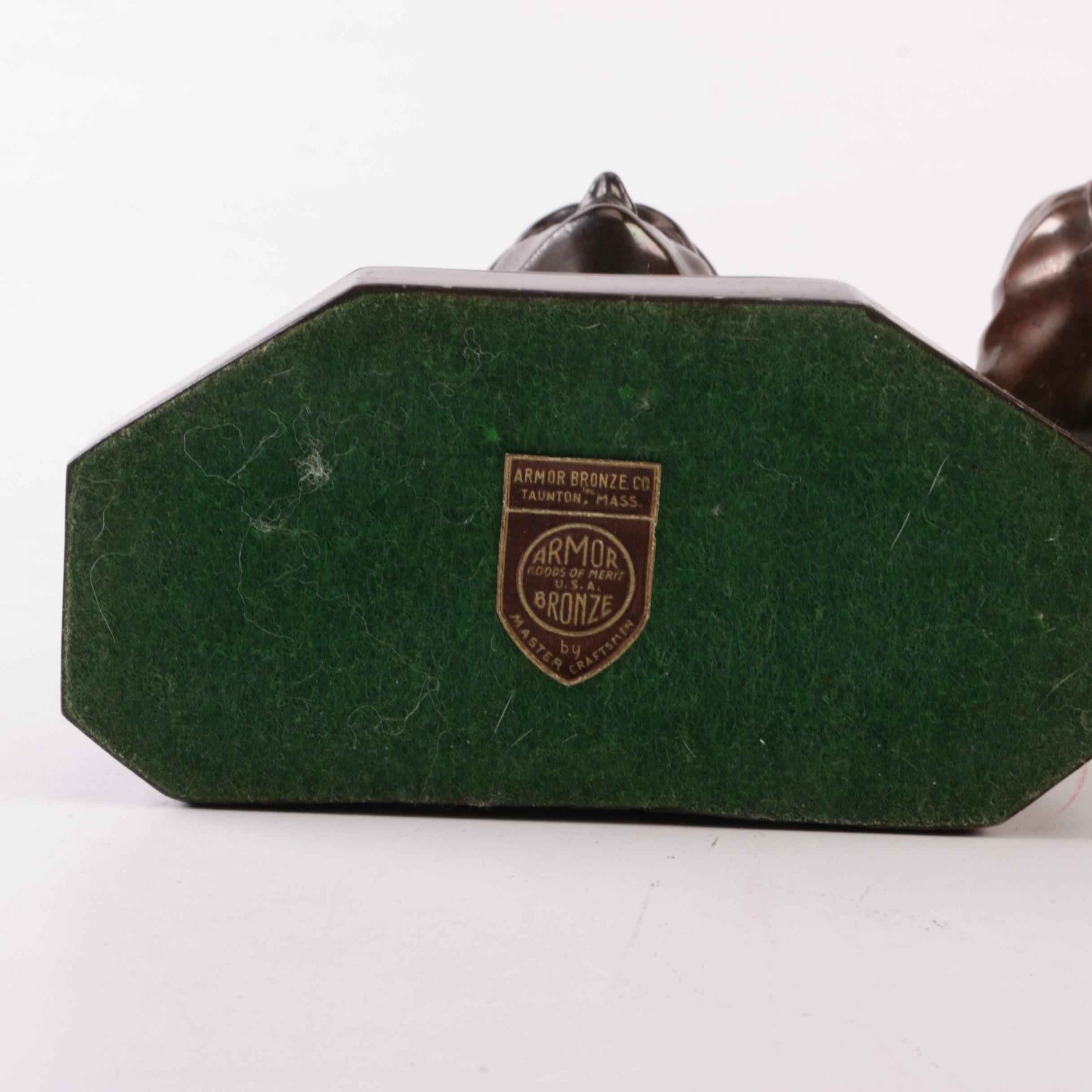 Armor Bronze Co. "Dante" and "Beatrice" Bronze Bookends EBTH