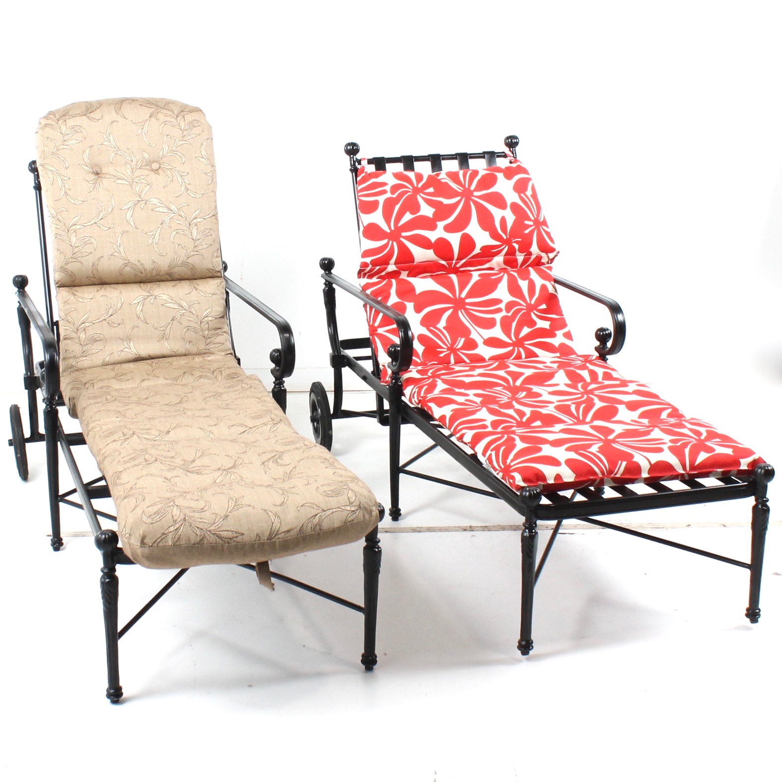 Frontgate Cast Metal Patio Chaise Lounge Chairs EBTH