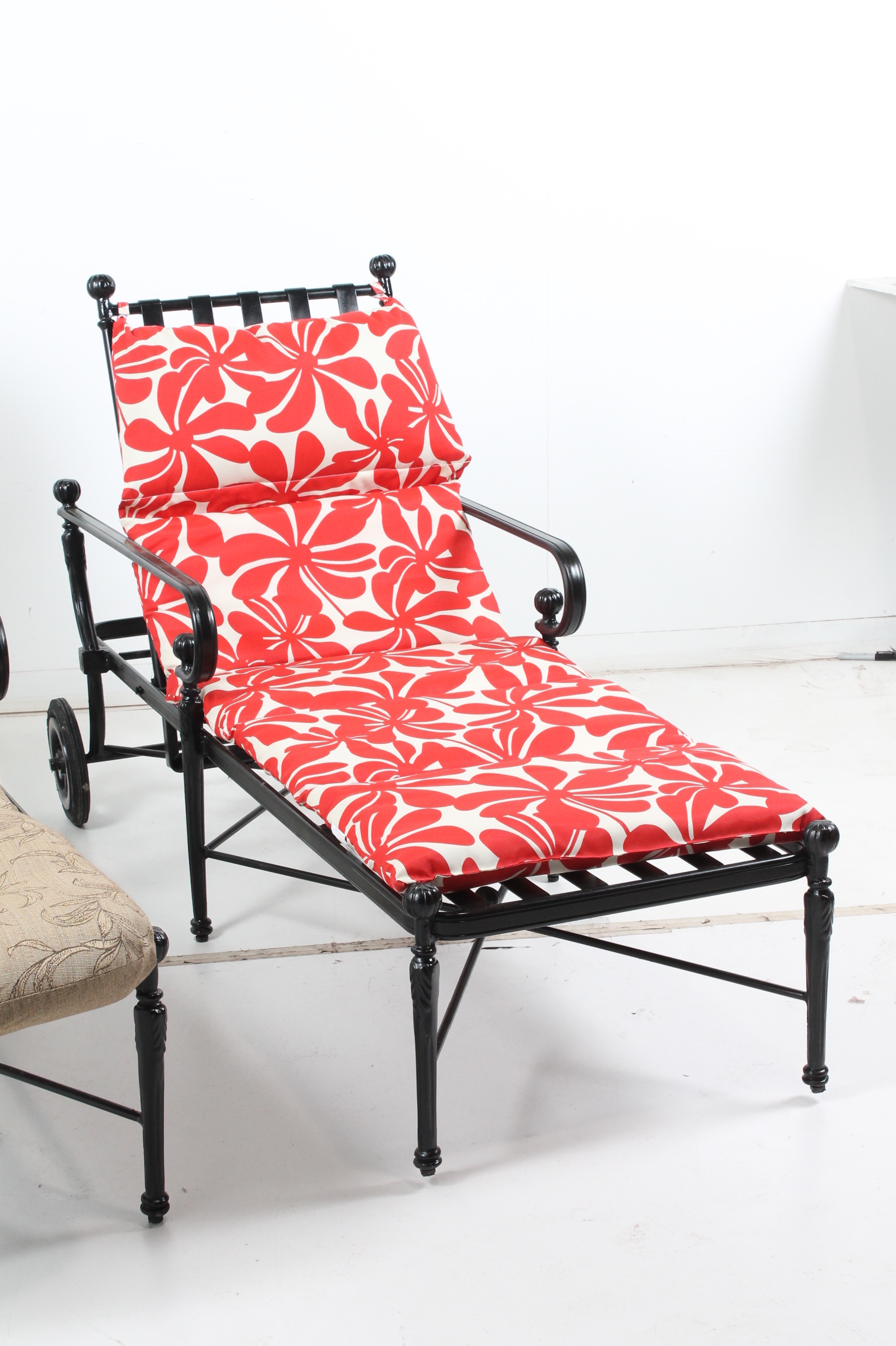 Frontgate Cast Metal Patio Chaise Lounge Chairs EBTH