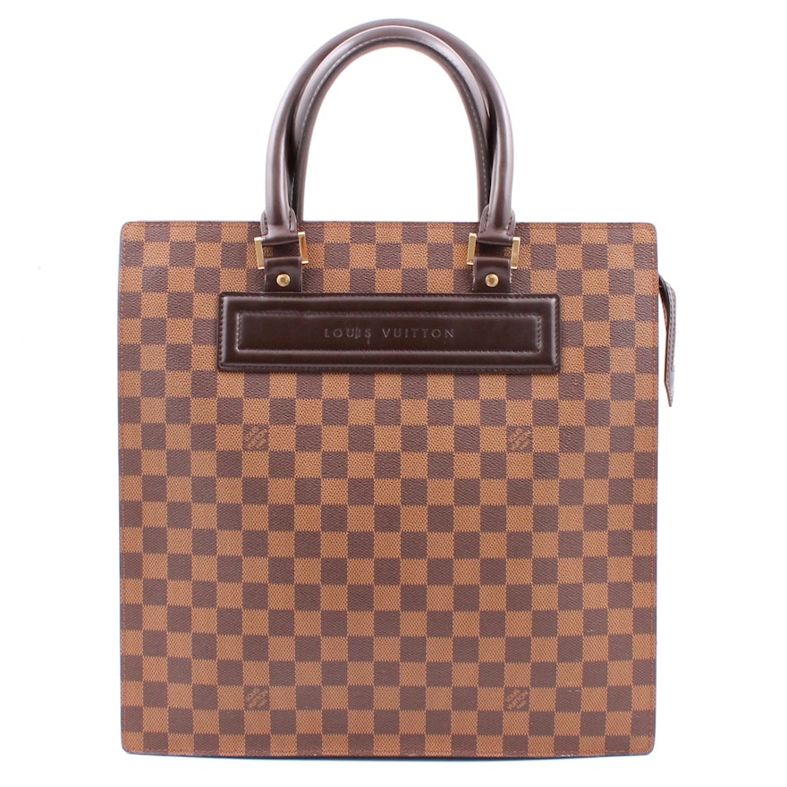 Louis Vuitton of Paris Damier Ebene Sac Plat Tote Bag | EBTH