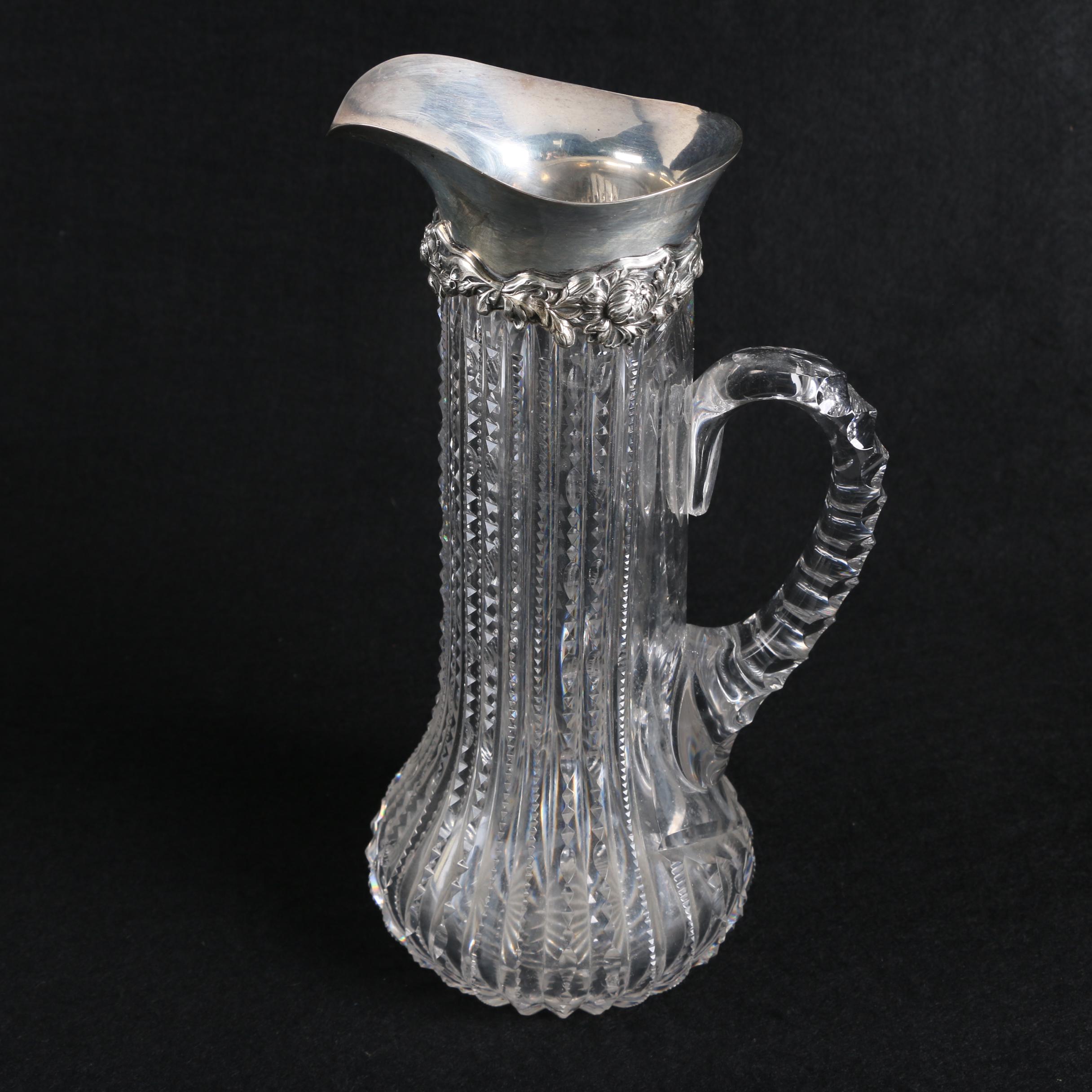 Gorham Sterling Silver and Crystal Pitcher EBTH