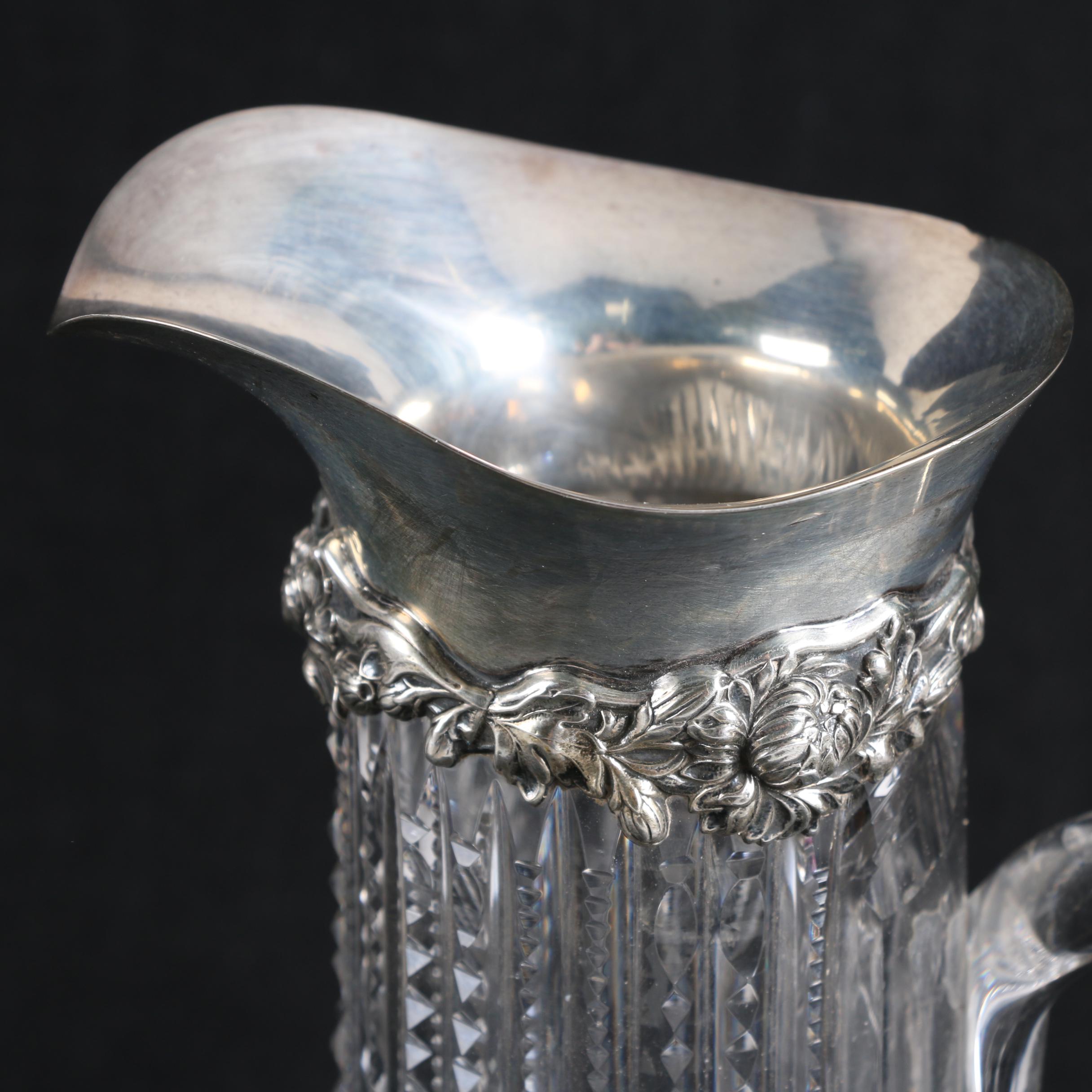 Gorham Sterling Silver and Crystal Pitcher EBTH
