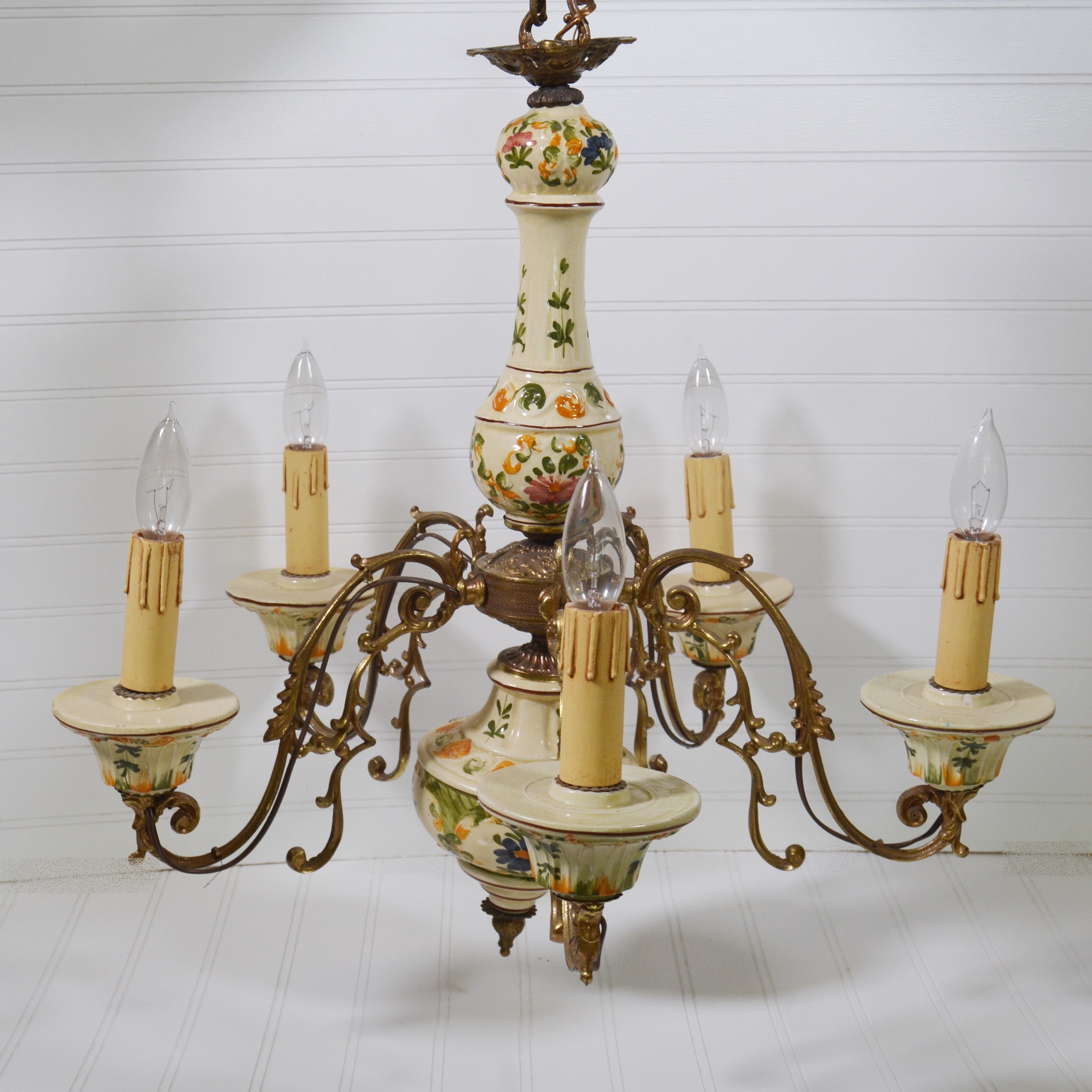 Painted Porcelain Chandelier EBTH