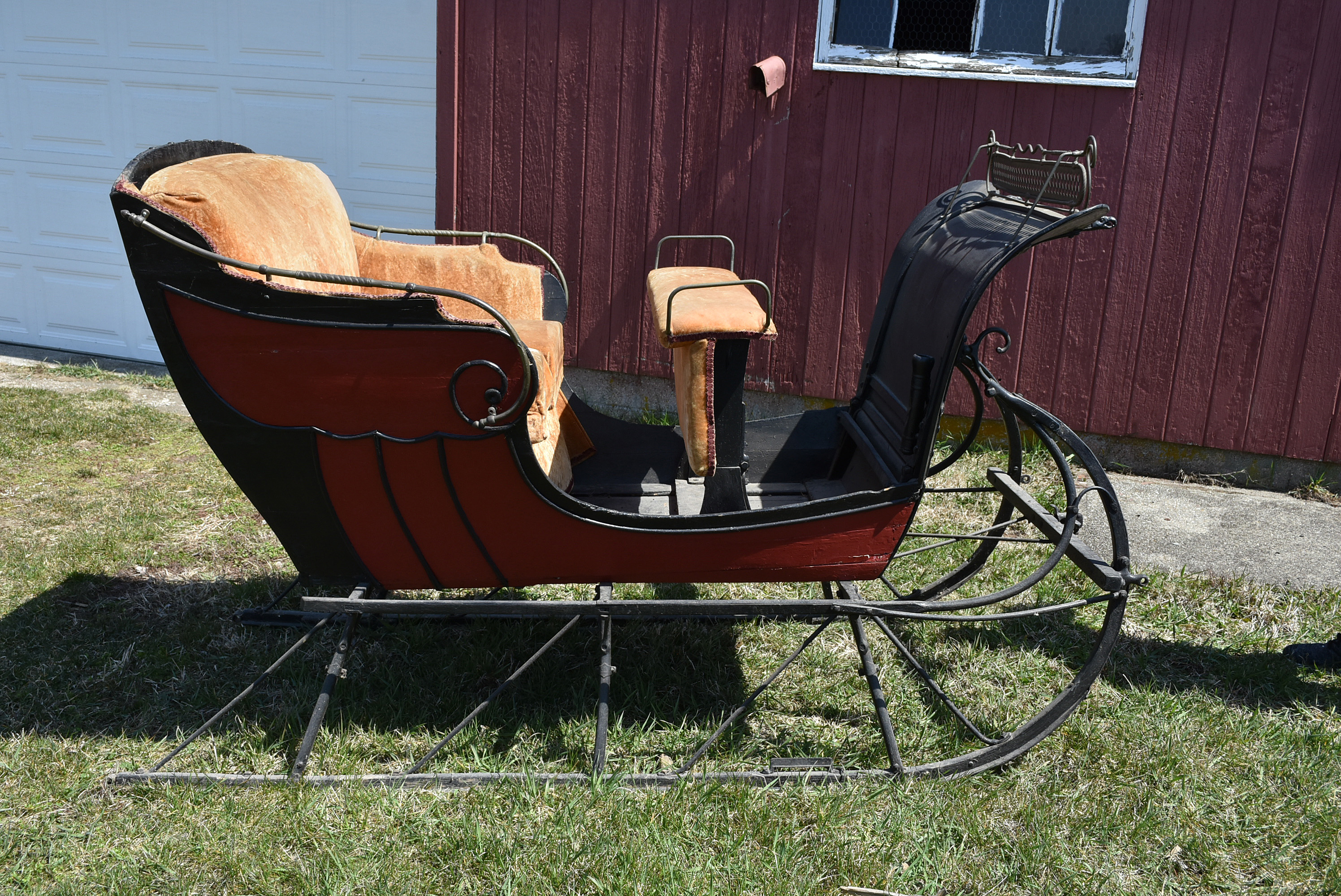 Antique HorseDrawn Cutter Style Open Sleigh by Ahlbrand Carriage Co
