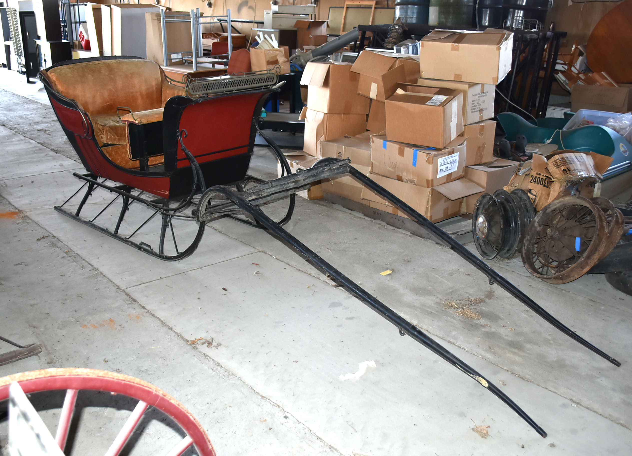 Antique HorseDrawn Cutter Style Open Sleigh by Ahlbrand Carriage Co