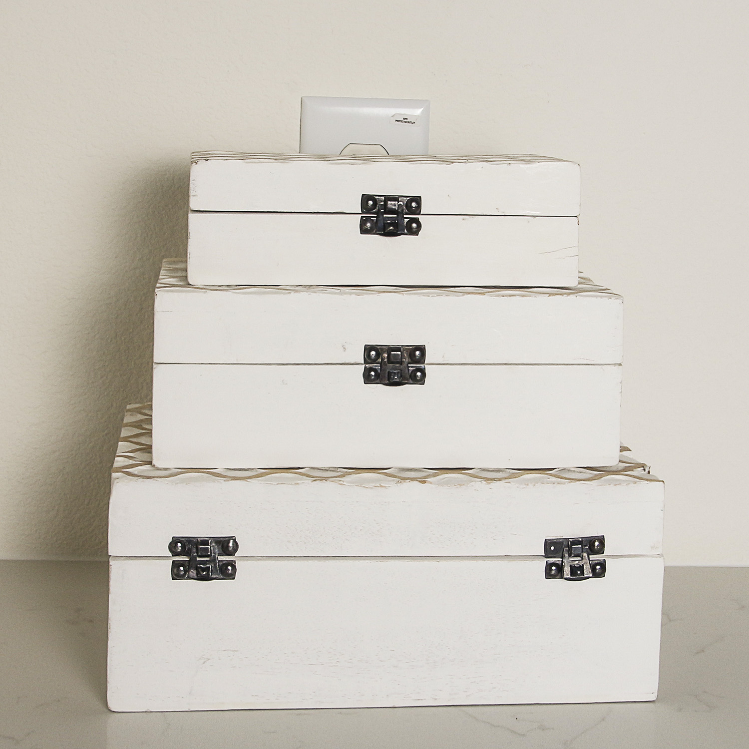 Decorative Painted Wood Stacking Boxes Ebth