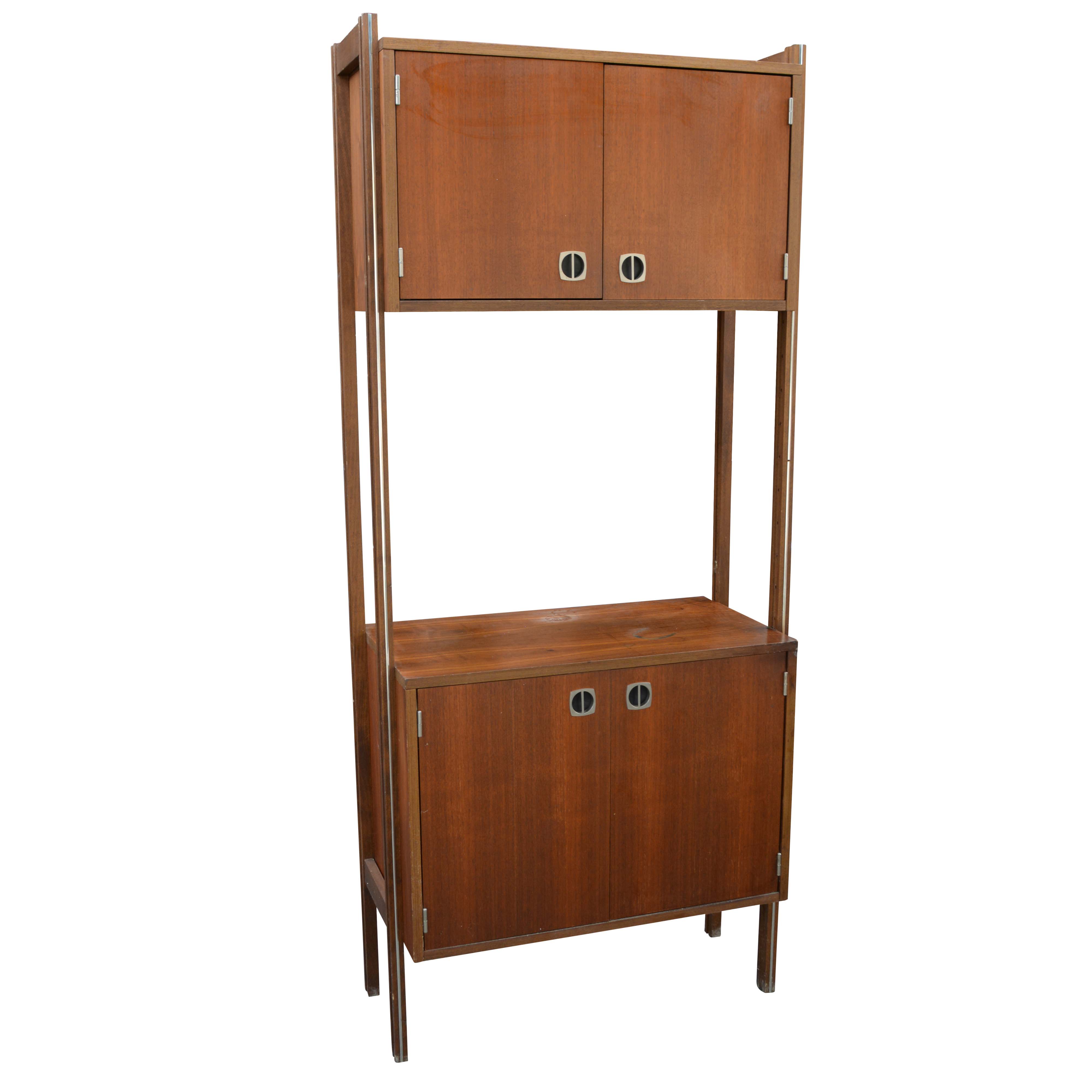 Danish Modern Teak Shelving With Record Storage Ebth