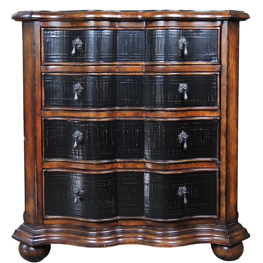 Ethan Allen Black Distressed Chest Of Drawers Ebth Ethan Allen Black Distressed Chest Of