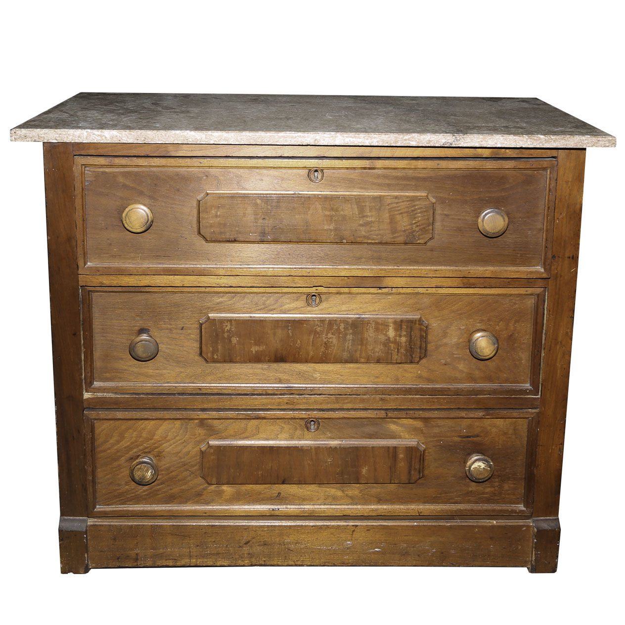 Antique Cherry Marble Top Chest EBTH