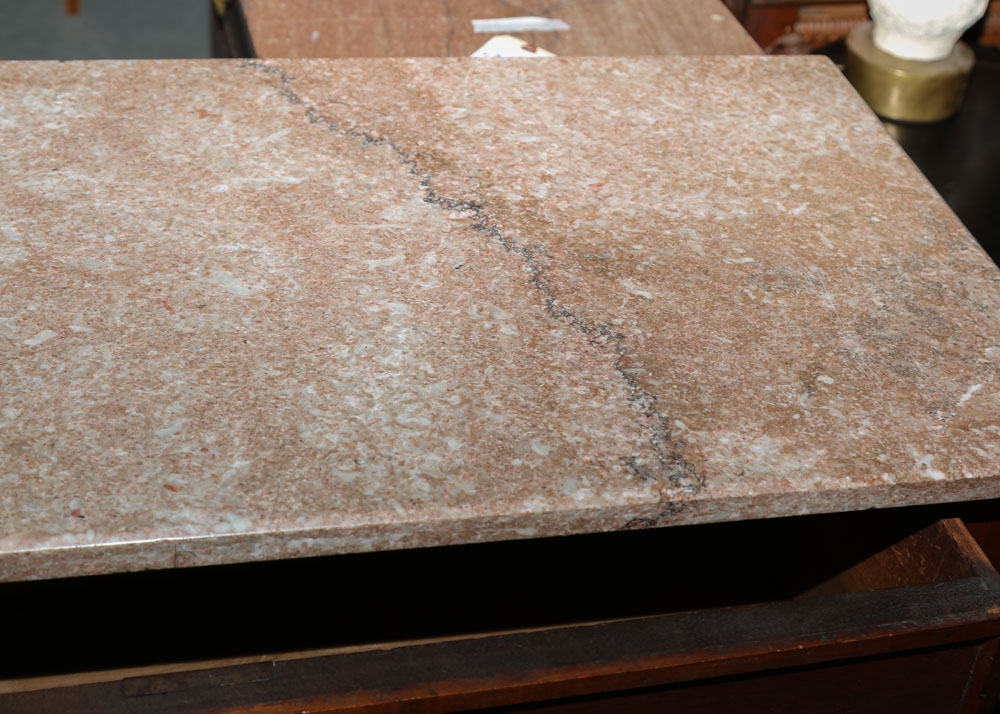 Antique Cherry Marble Top Chest EBTH