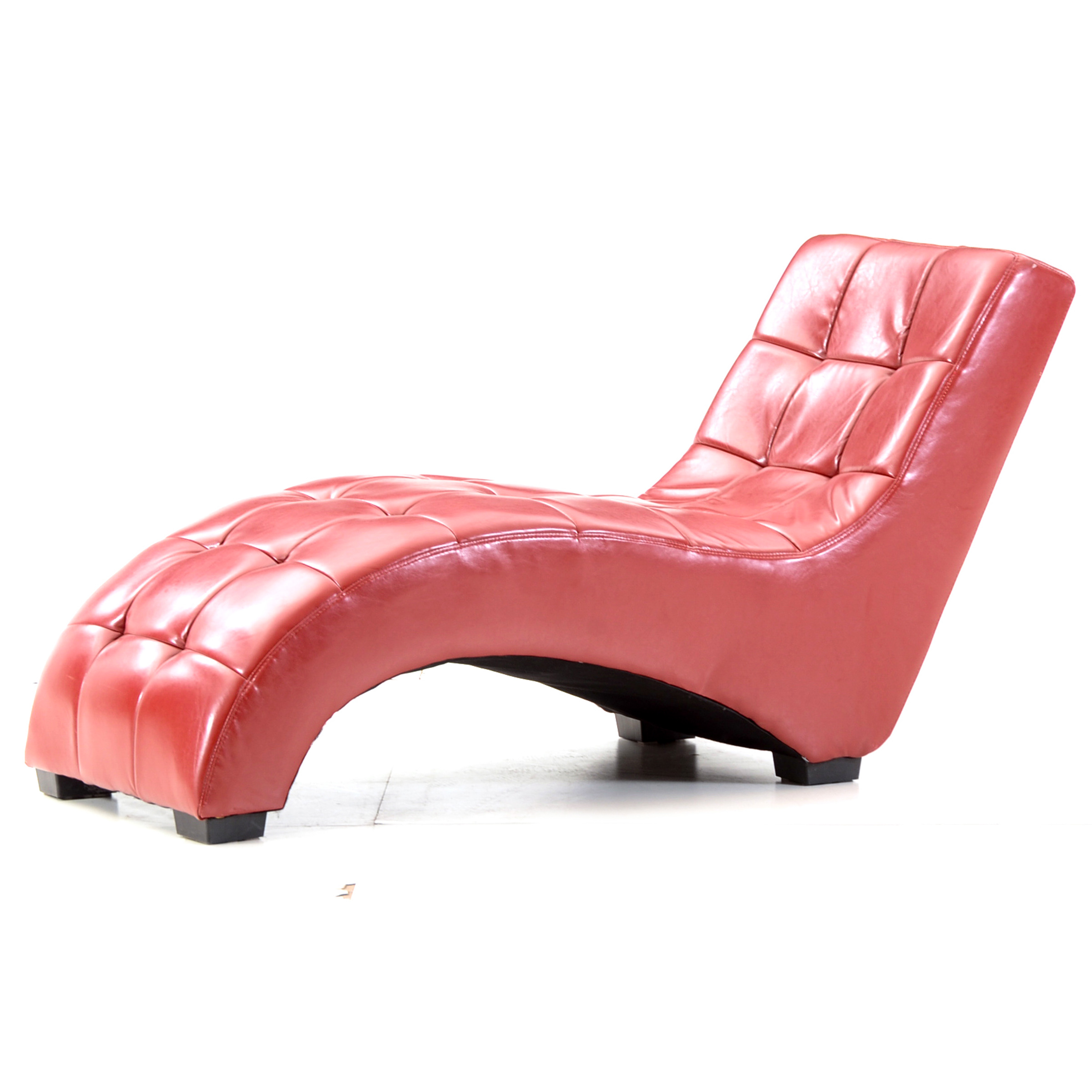 Red Leather Chaise EBTH