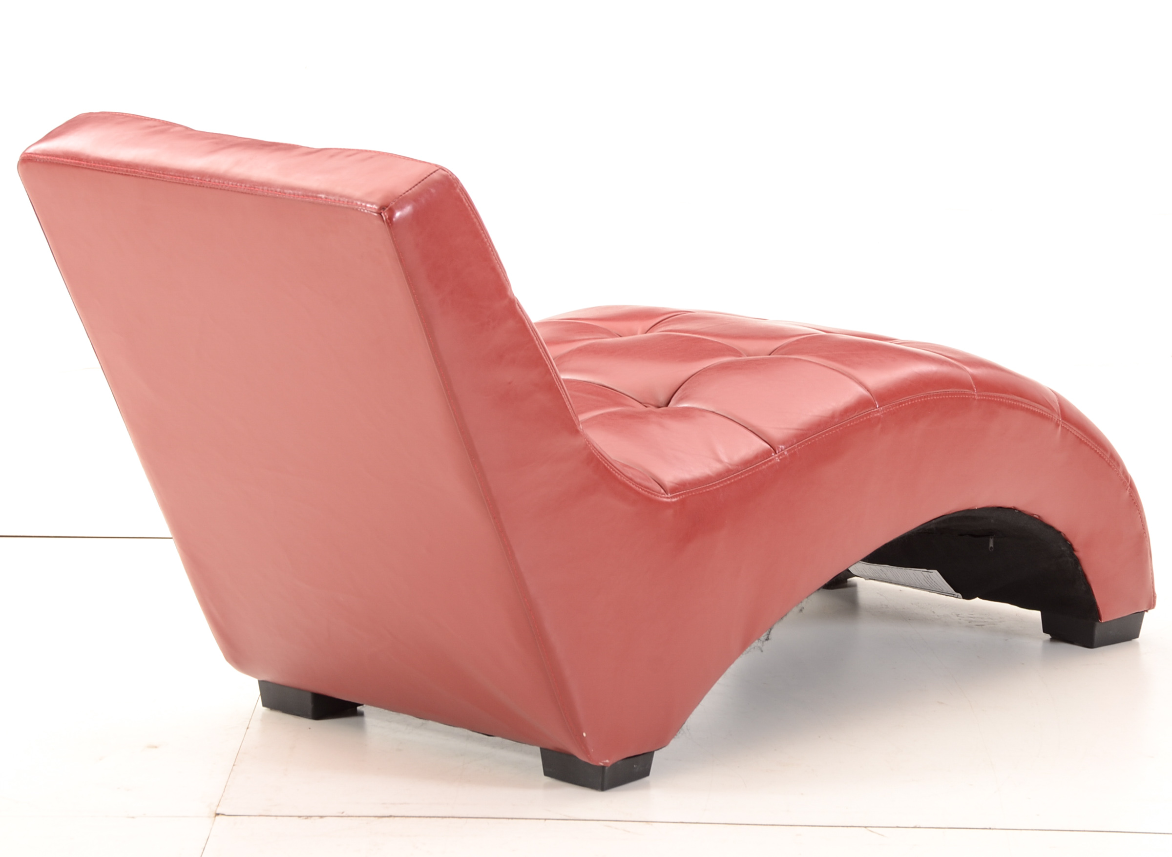 Red Leather Chaise EBTH