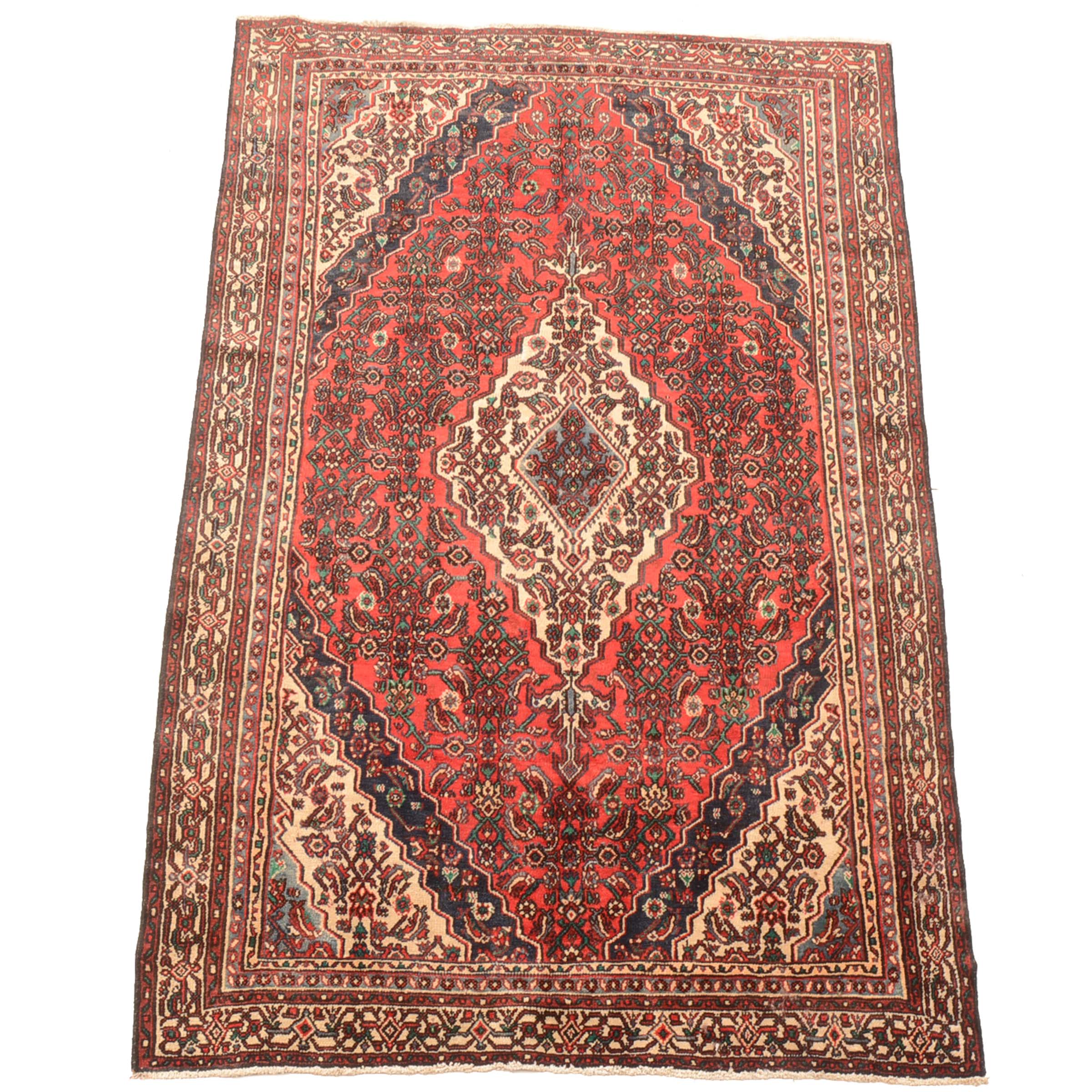 7x10 HandKnotted Persian Hamadan Area Rug EBTH
